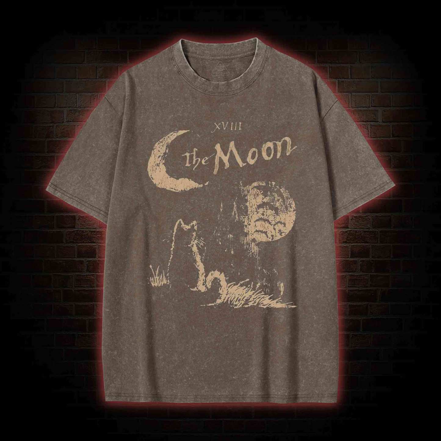 The Moon Cat Washed T-shirt