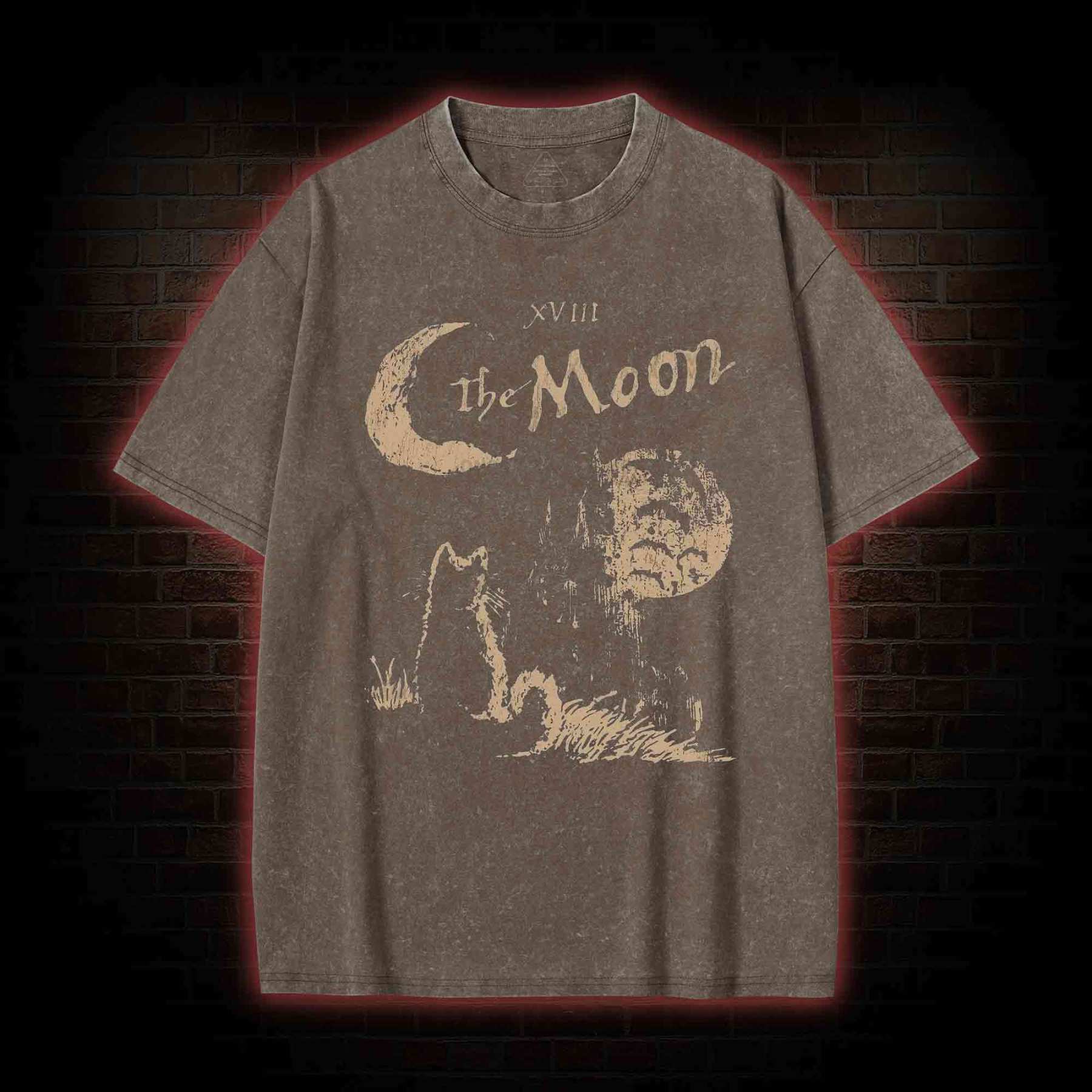 The Moon Cat Washed T-shirt