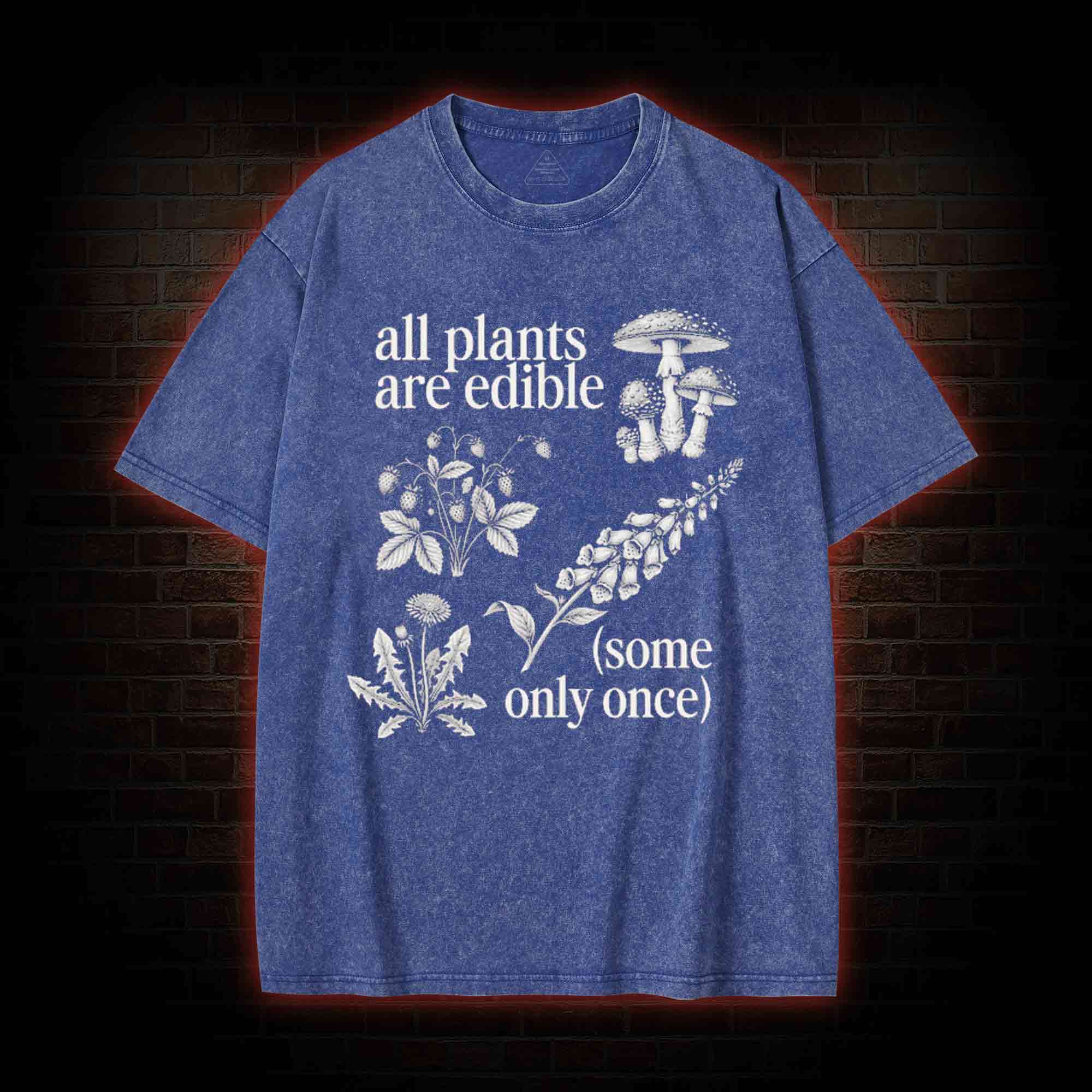 All Plants are Edible Washed T-shirt