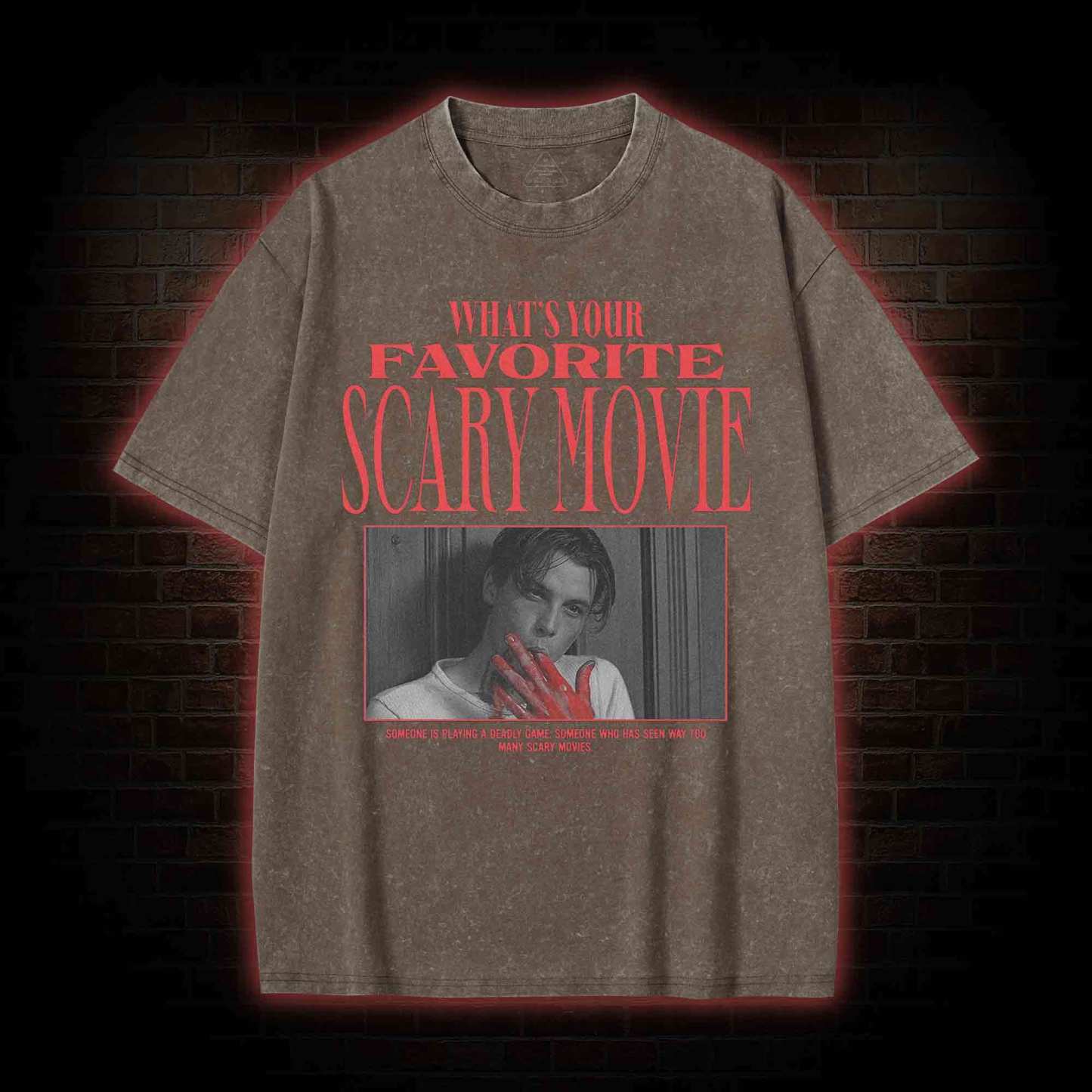 What's Your Favorite Scary Movie Washed T-shirt