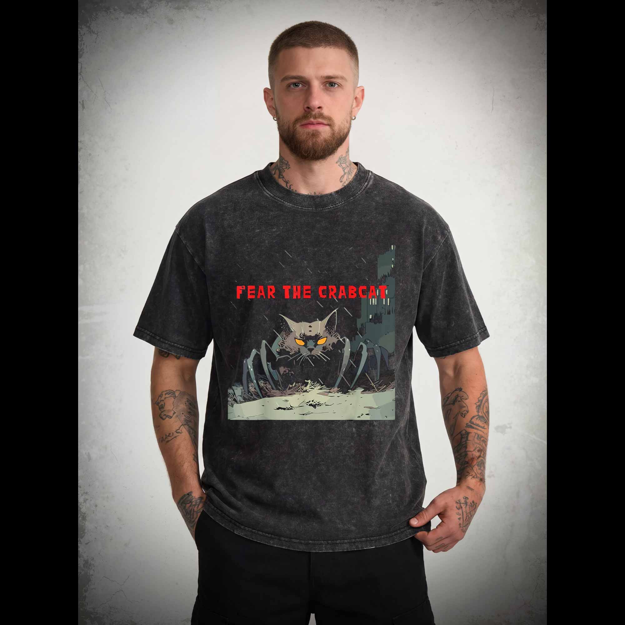 Fear the Crabcat Washed T-shirt