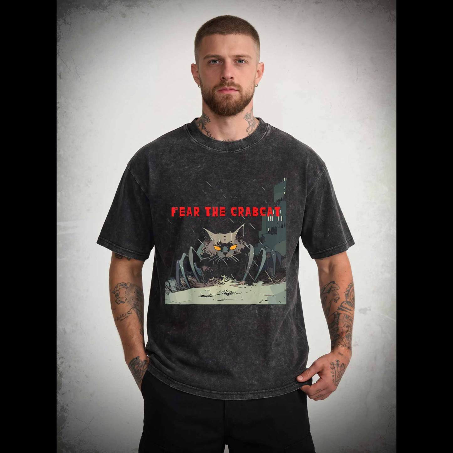 Fear the Crabcat Washed T-shirt