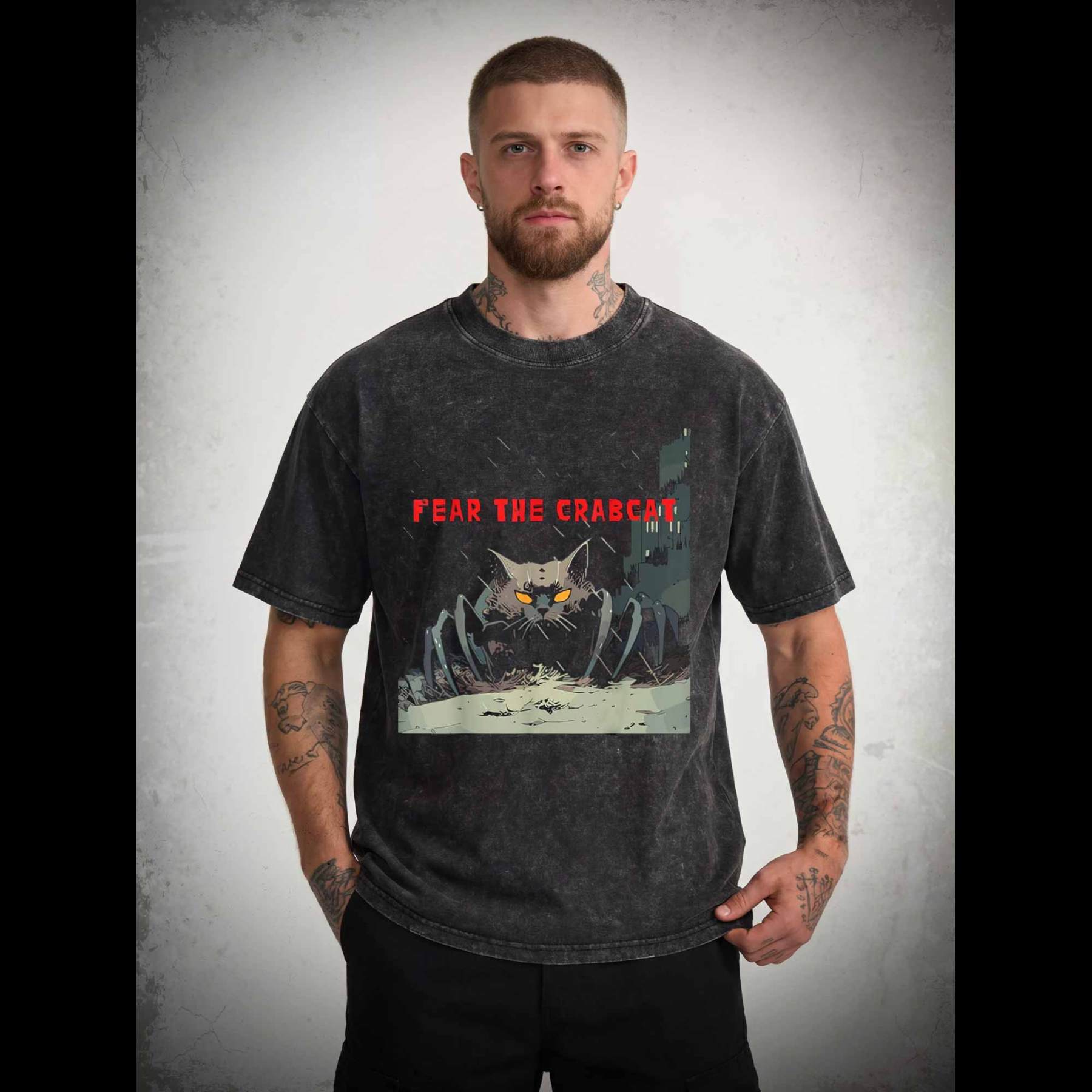 Fear the Crabcat Washed T-shirt