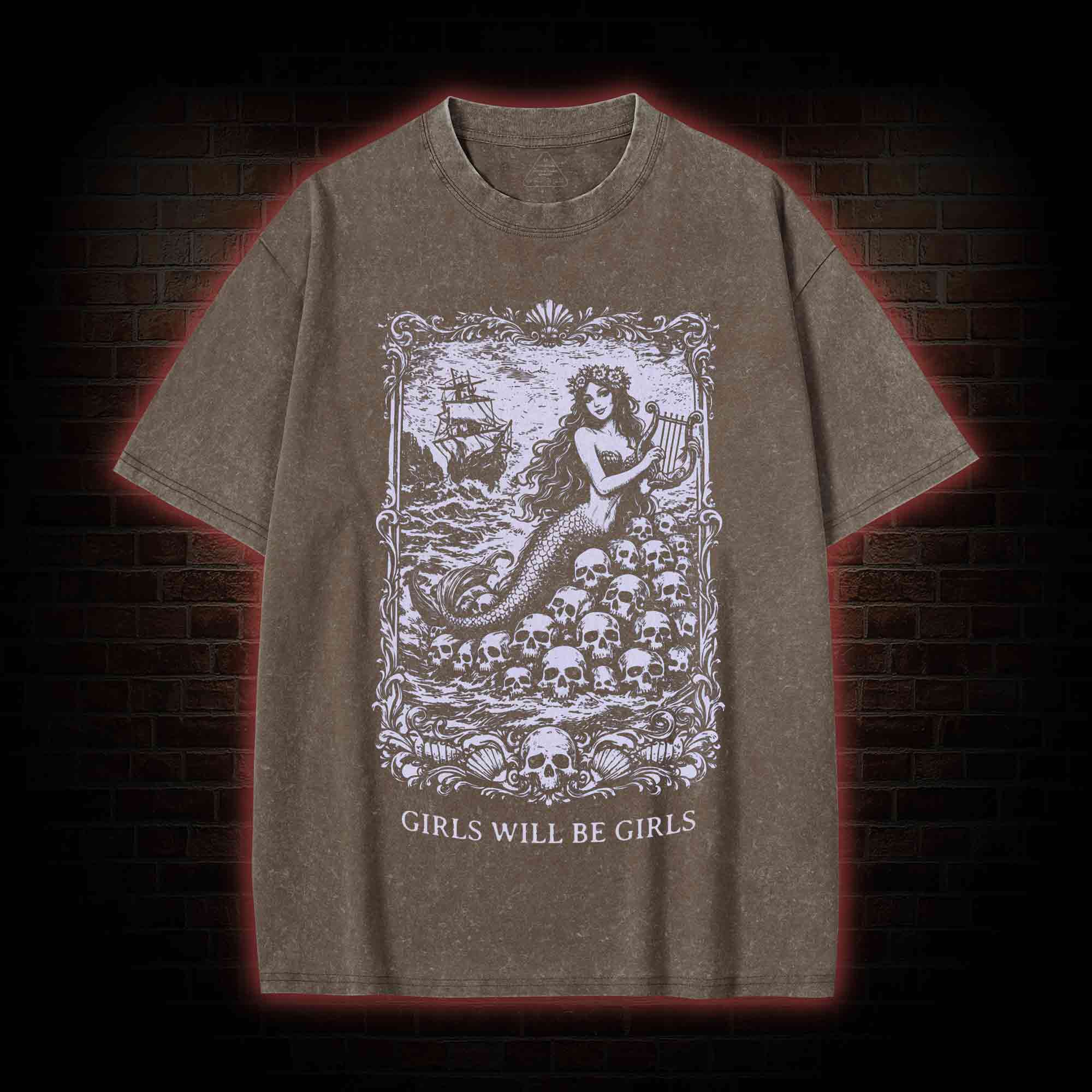 Girls will be Girls Washed T-shirt