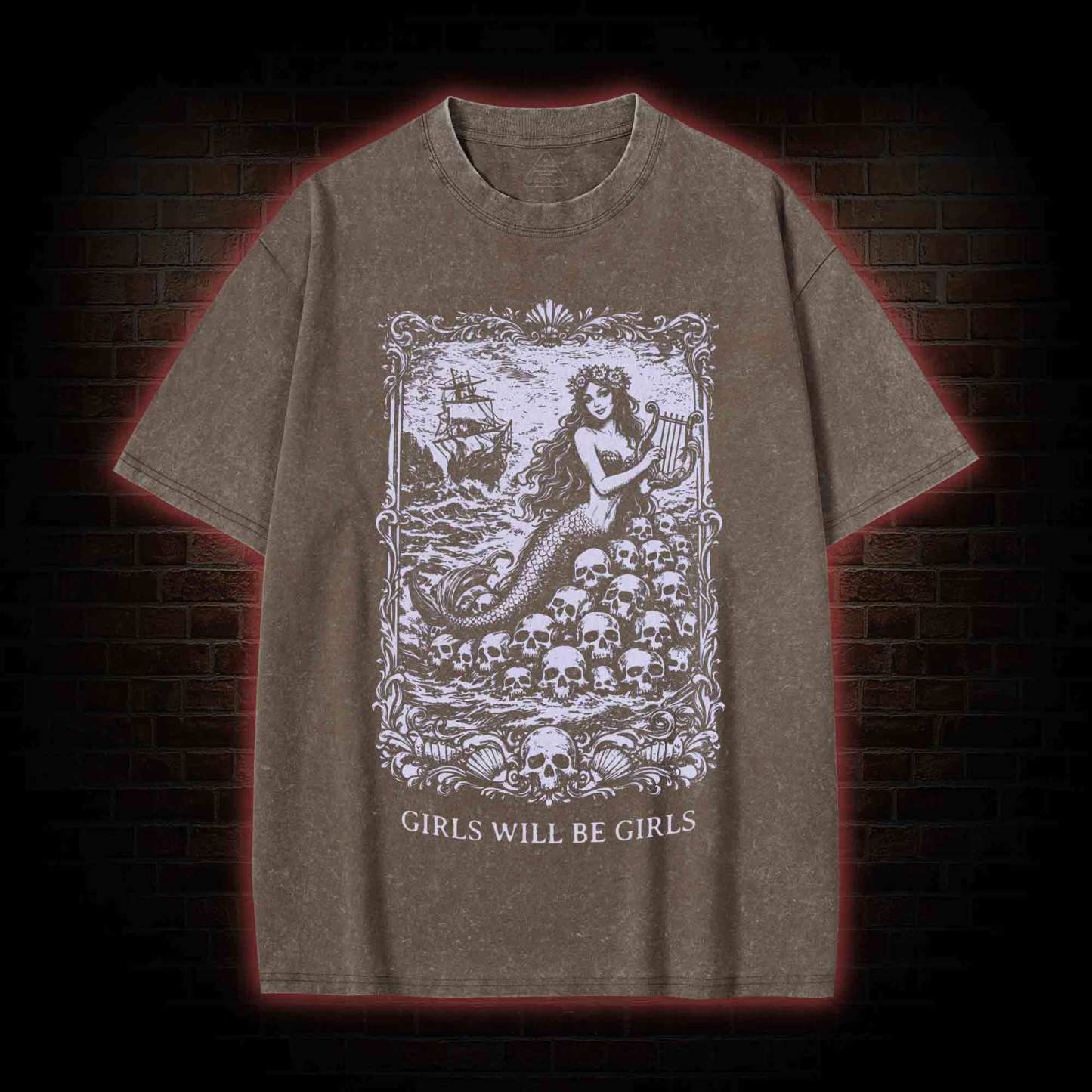 Girls will be Girls Washed T-shirt