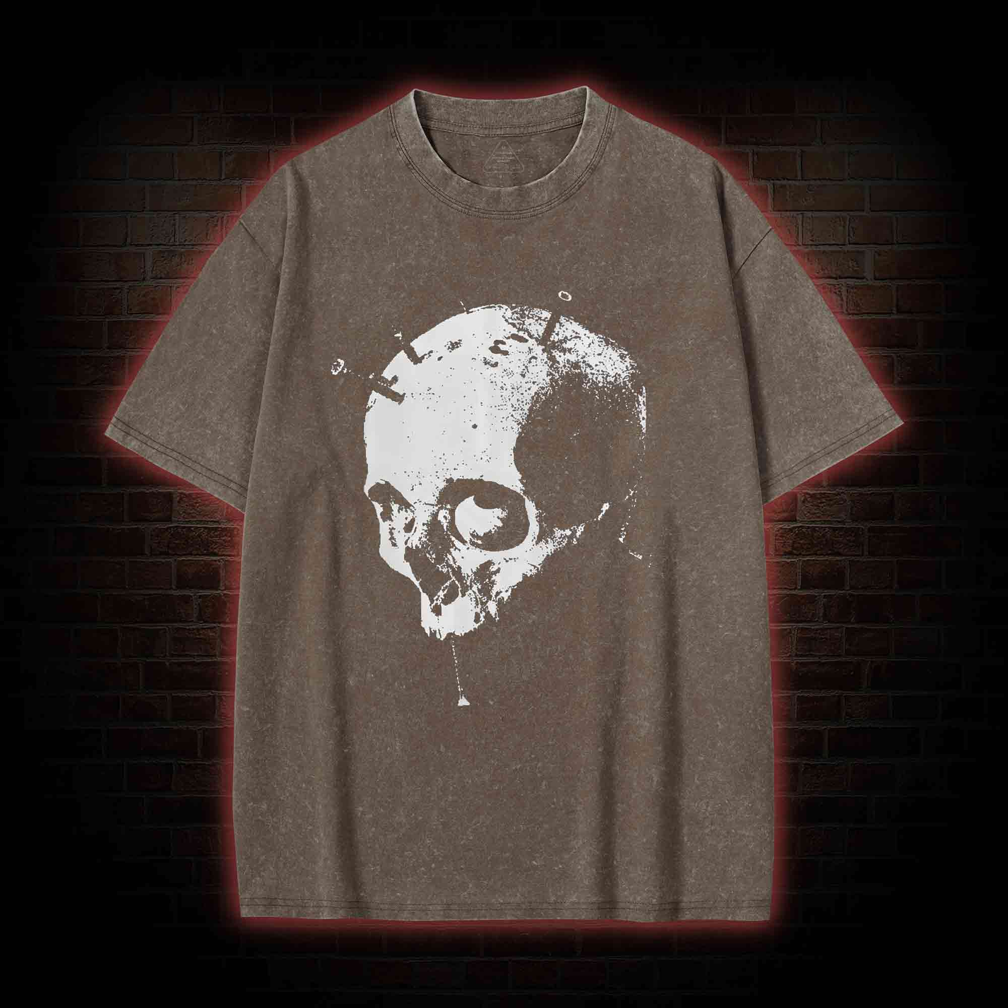 Skull Gothic Art Washed T-shirt