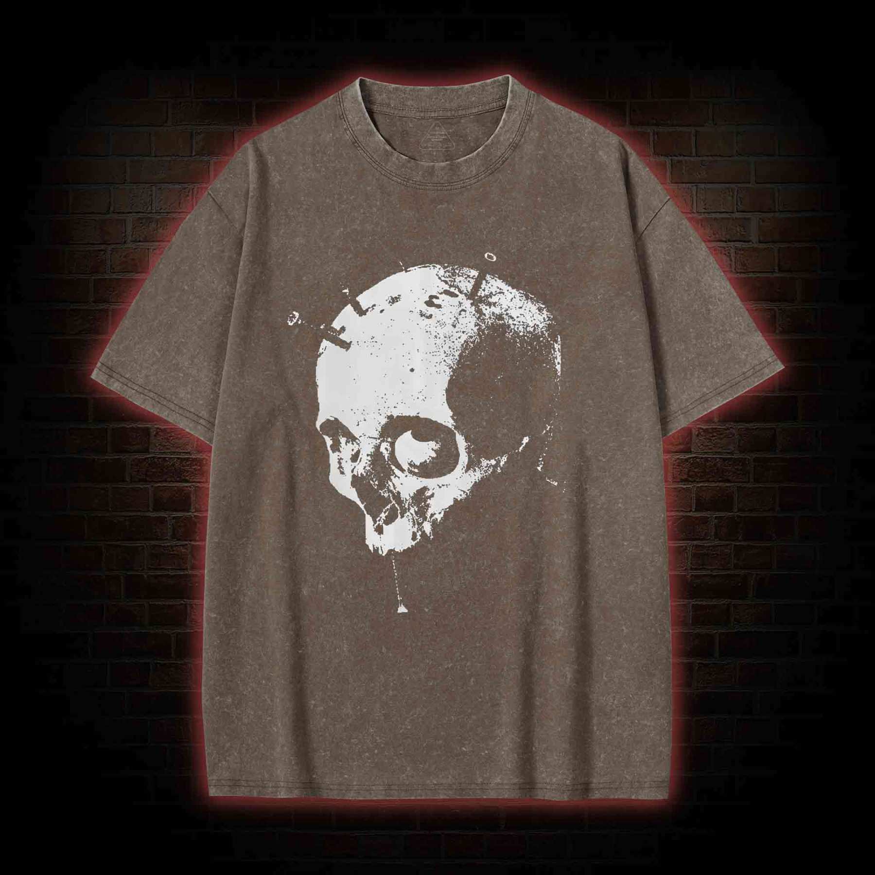 Skull Gothic Art Washed T-shirt