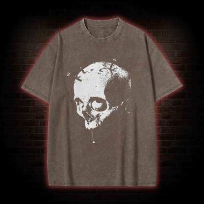 Skull Gothic Art Washed T-shirt