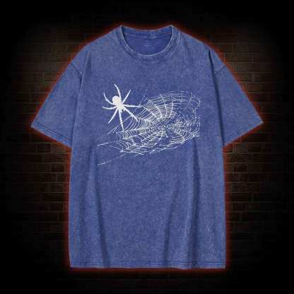 Spider Web Bat Washed T-shirt