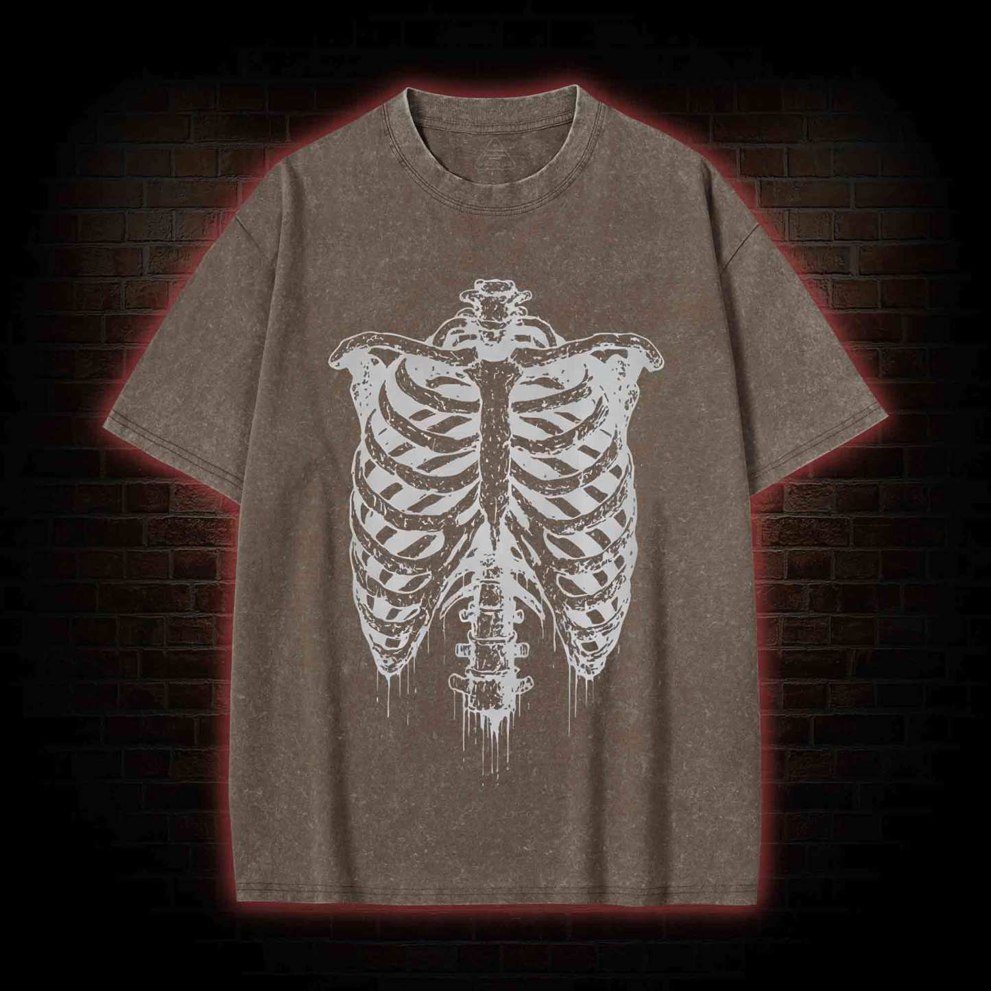 Rib Cage Skeleton Washed T-shirt