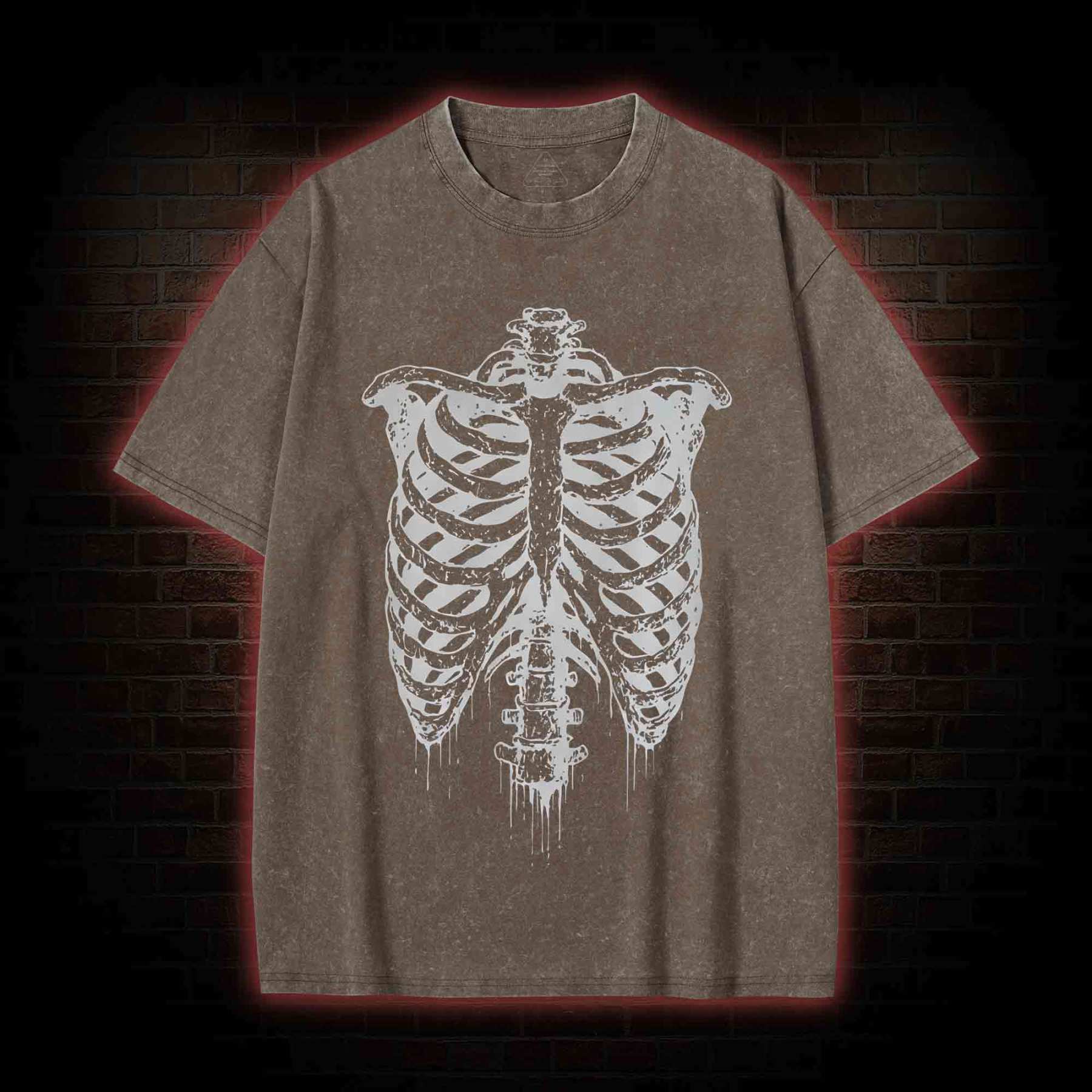 Rib Cage Skeleton Washed T-shirt