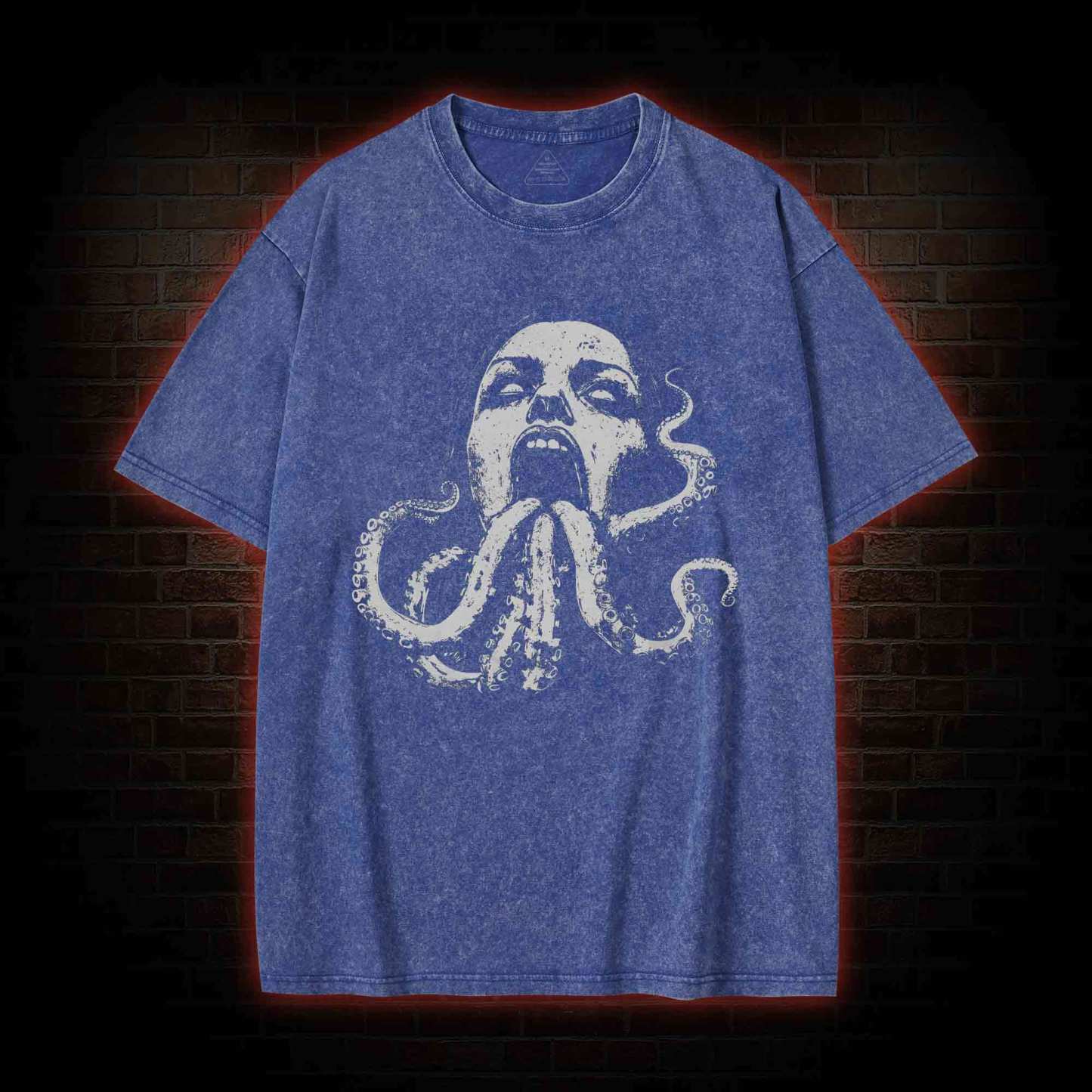 Cryptozoology Octopus Washed T-shirt