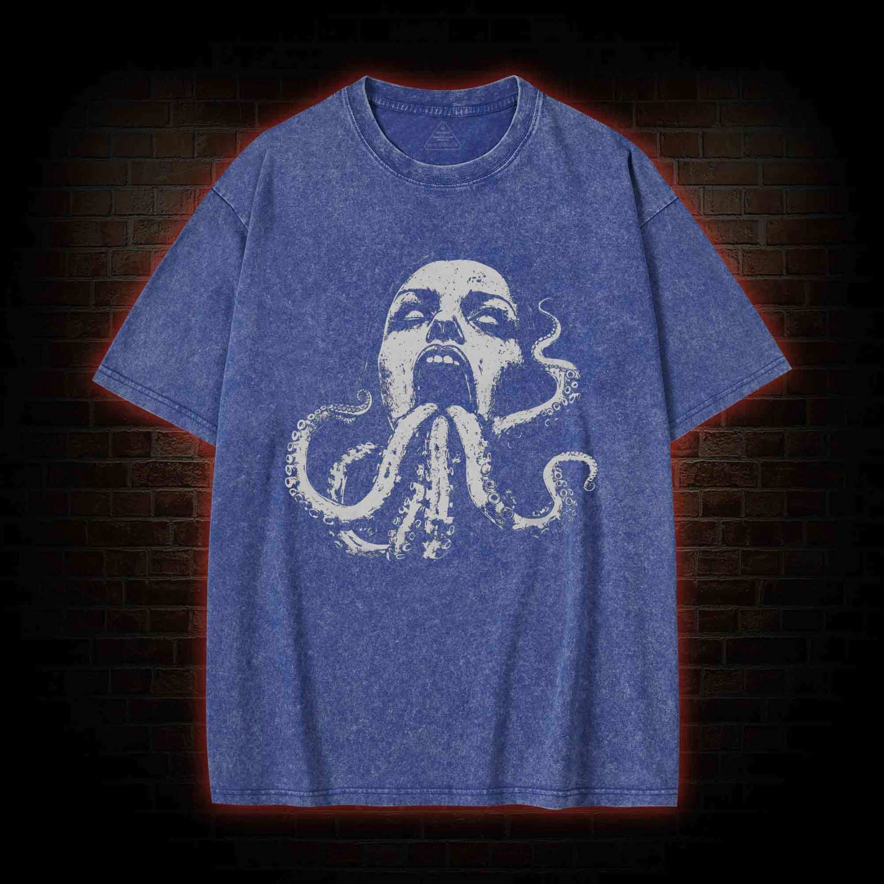 Cryptozoology Octopus Washed T-shirt