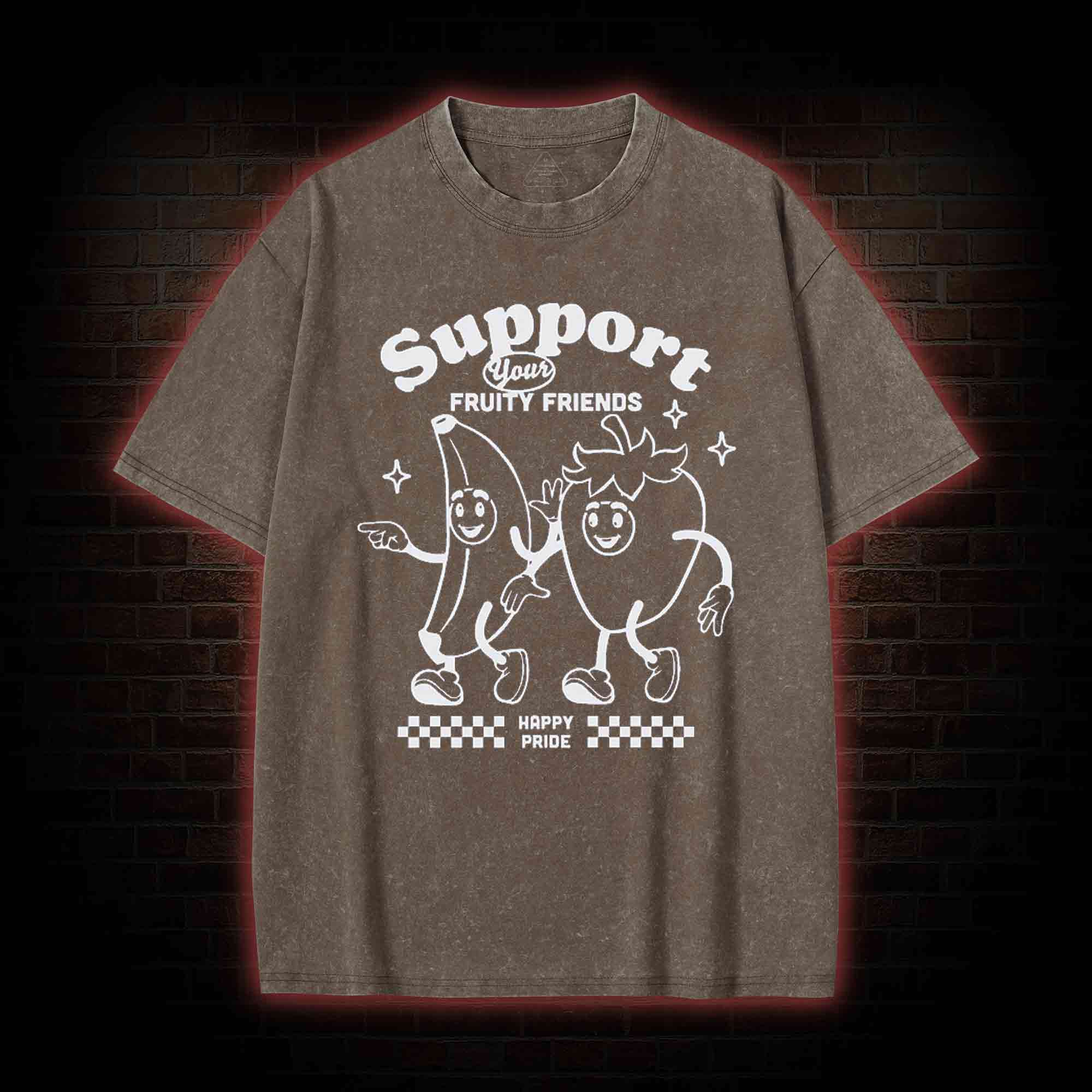 Support Your Fruity Friends Washed T-shirt