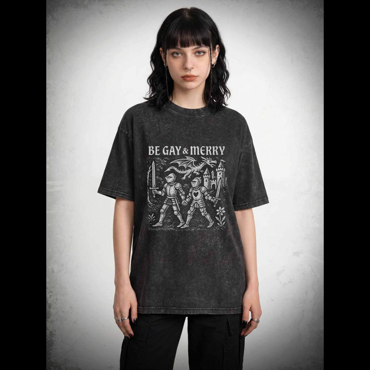 Be Gay & Merry Washed T-shirt