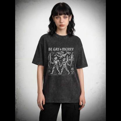 Be Gay & Merry Washed T-shirt