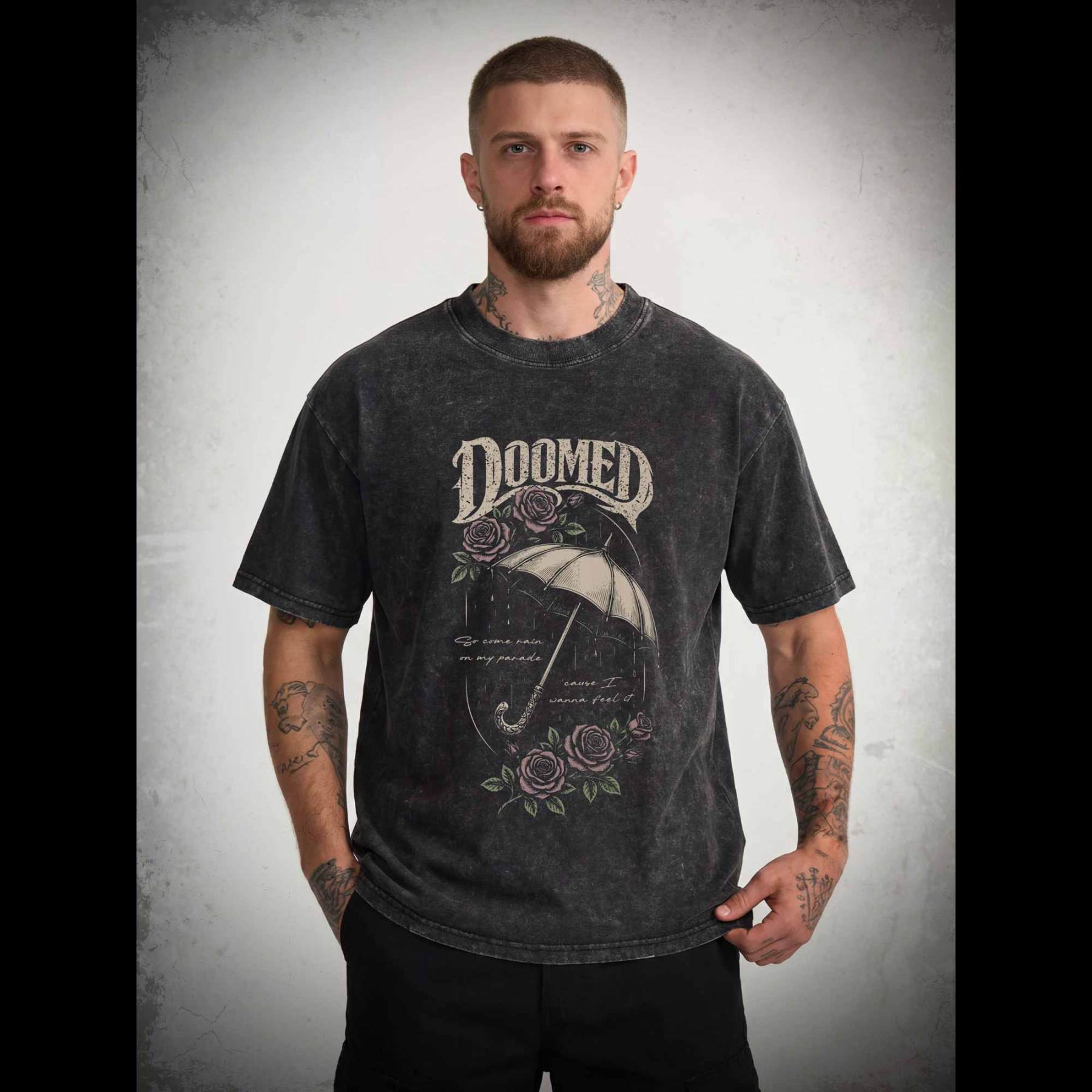 The Umbrella & Roses Washed T-shirt