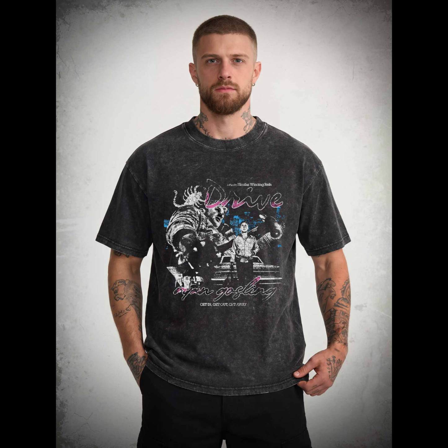 Get in Get out Get away Washed T-shirt