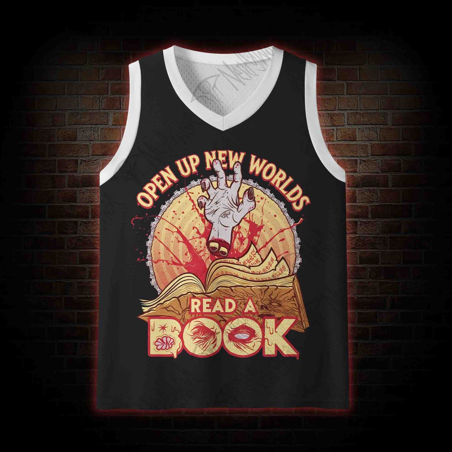 Open up New Worlds Read a Book Mesh Jersey Tank Top