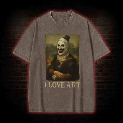 I Love Art Washed T-shirt