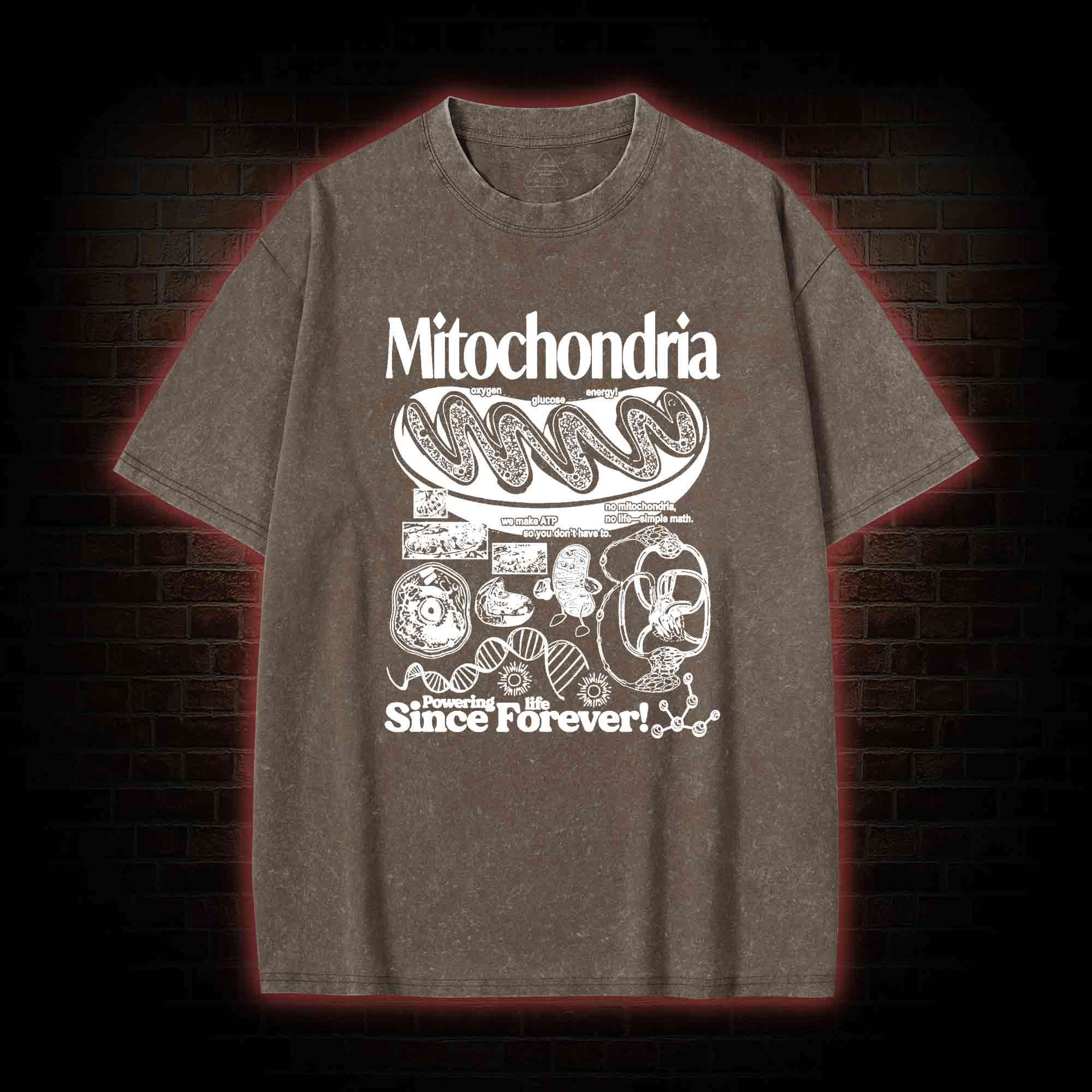 Mitochondria Washed T-shirt