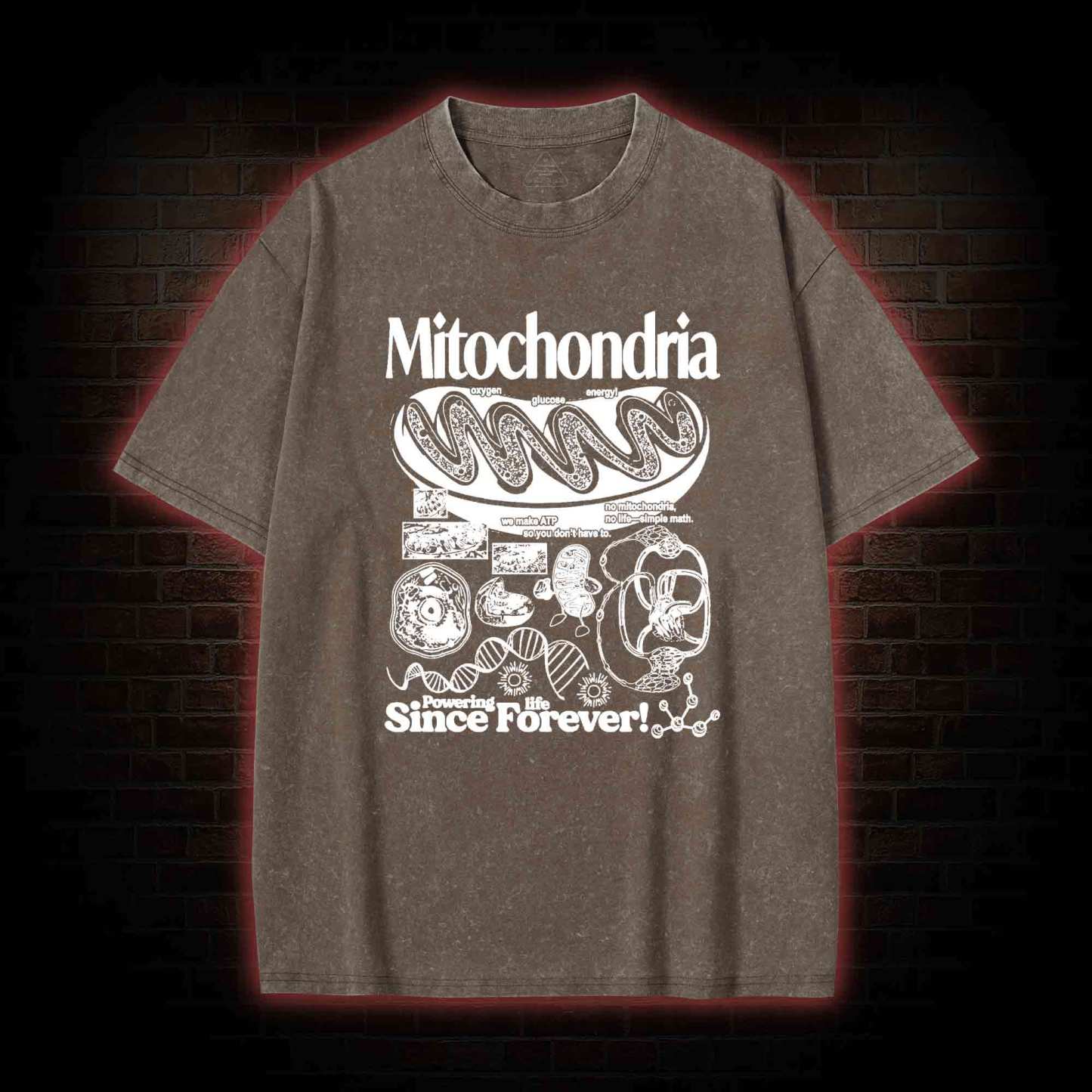 Mitochondria Washed T-shirt