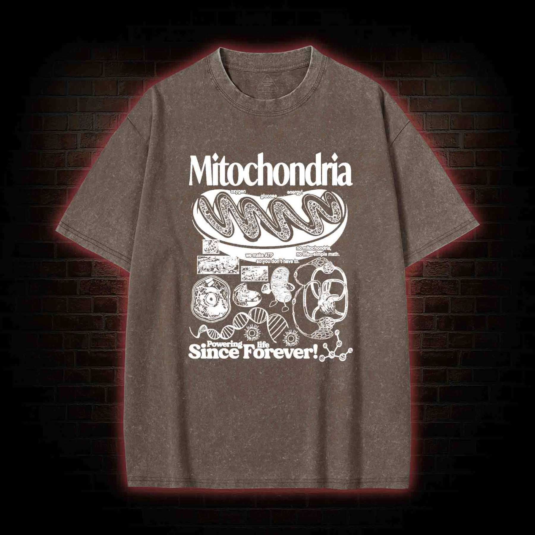 Mitochondria Washed T-shirt