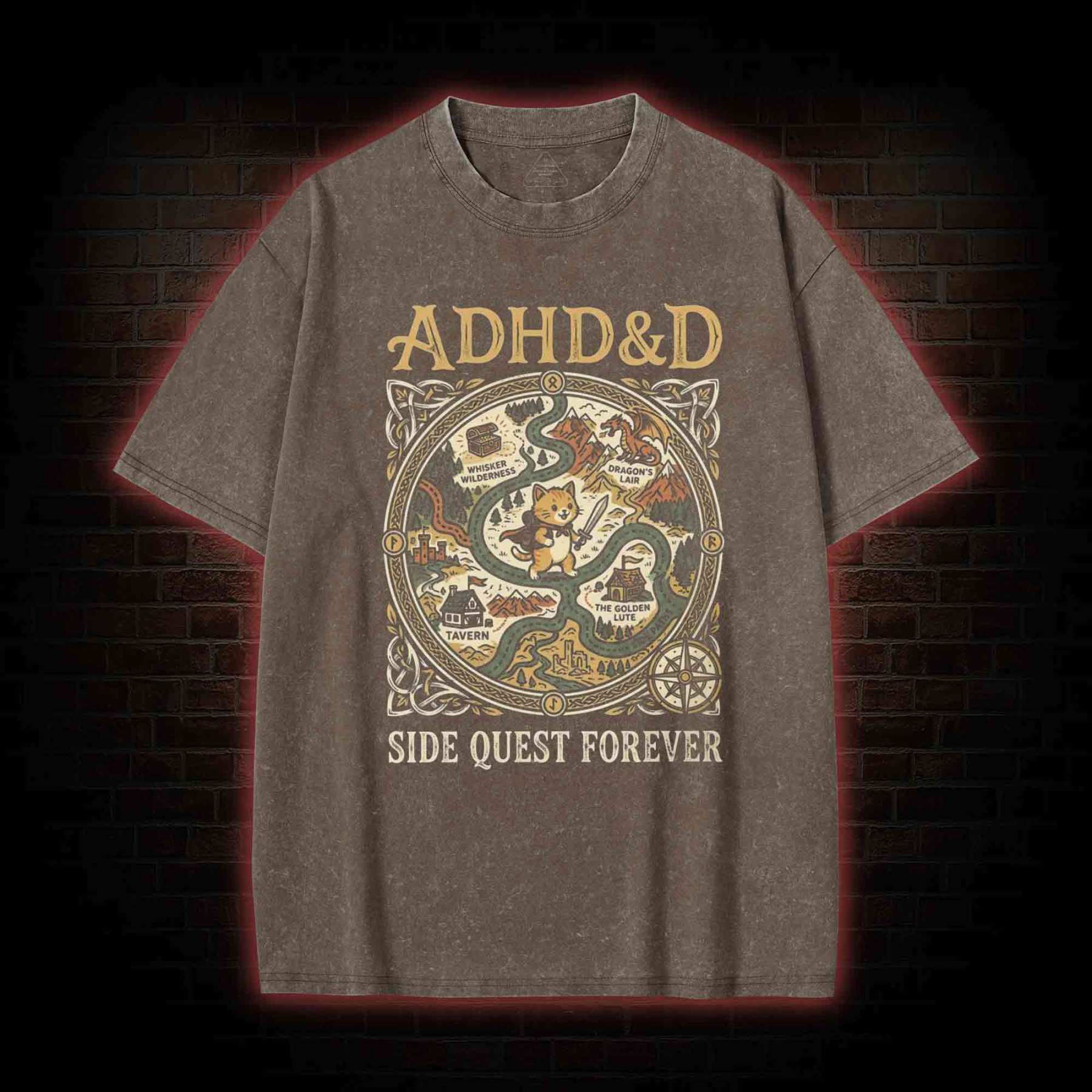 ADHD&D Washed T-shirt