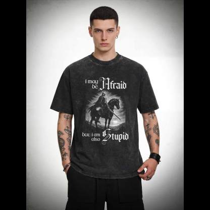 I May be Afraid Washed T-shirt