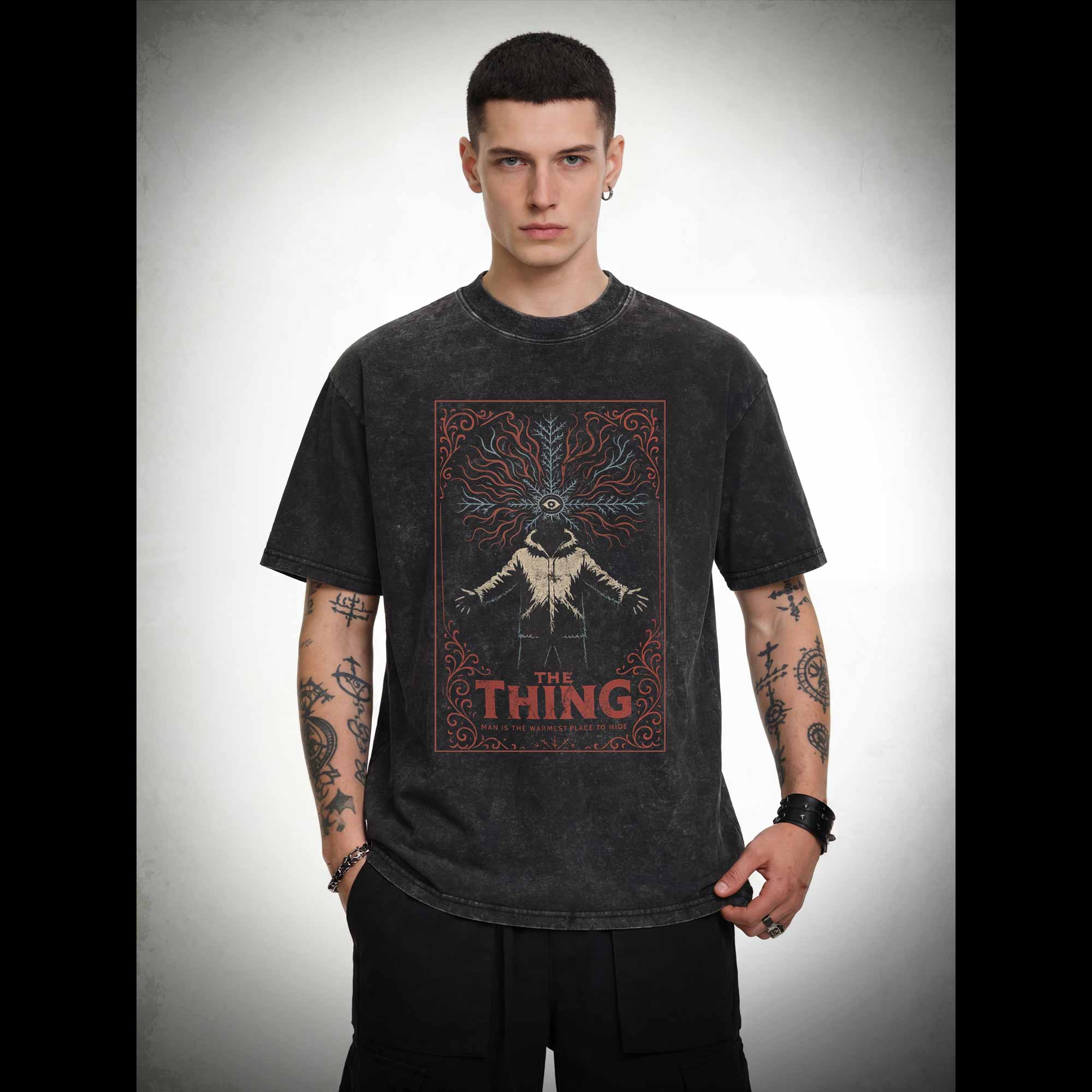 Man is the Warmest Place to Hide Washed T-shirt
