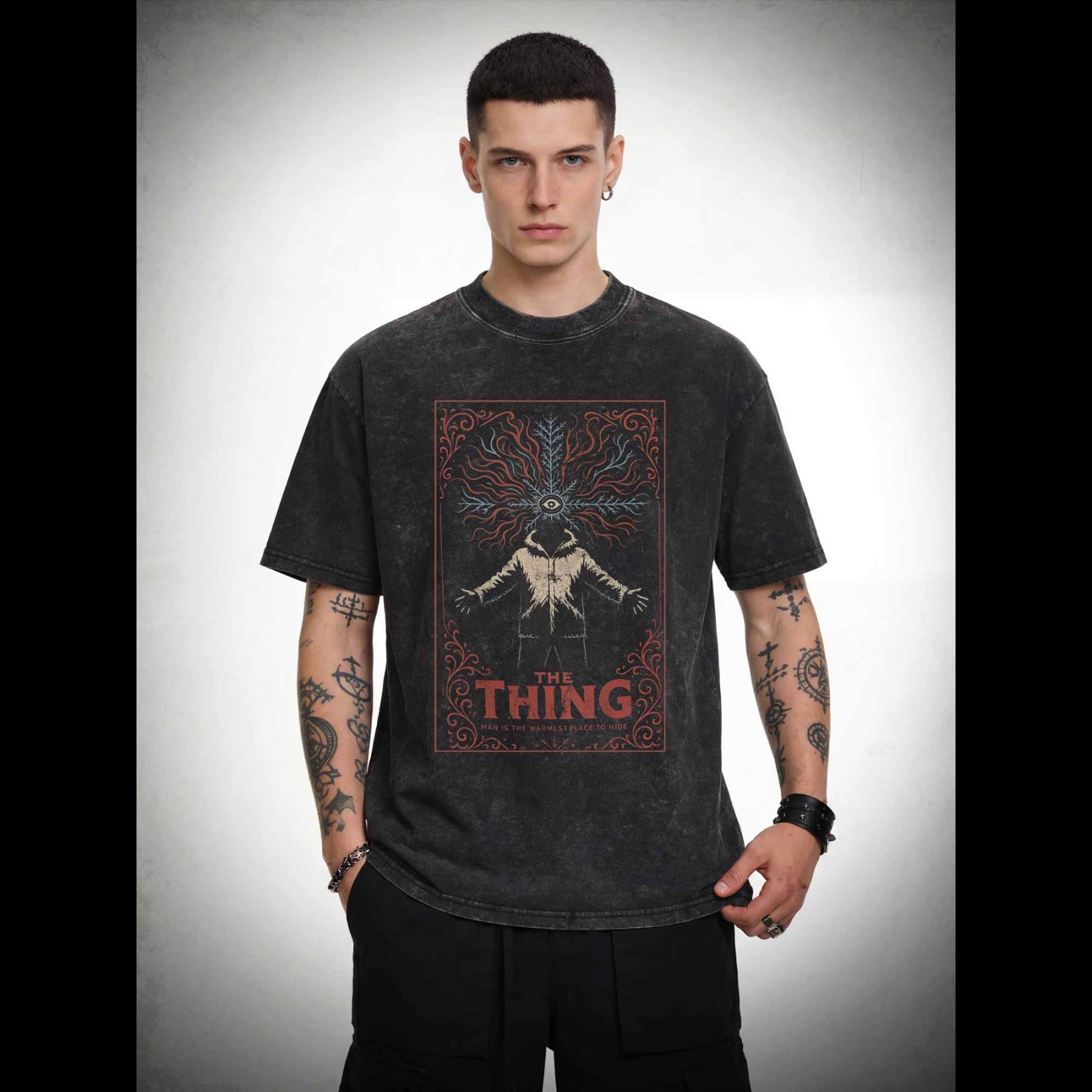 Man is the Warmest Place to Hide Washed T-shirt