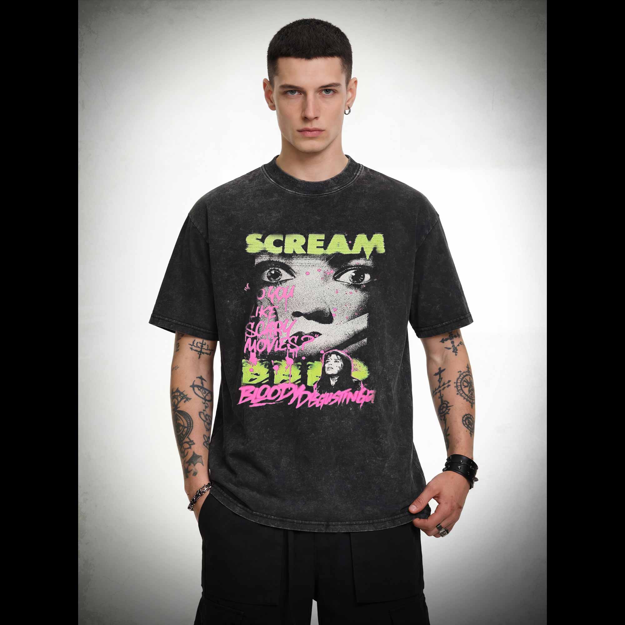 Do You Like Scary Movies Washed T-shirt