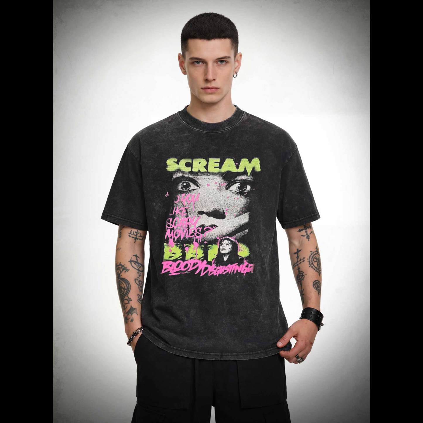 Do You Like Scary Movies Washed T-shirt