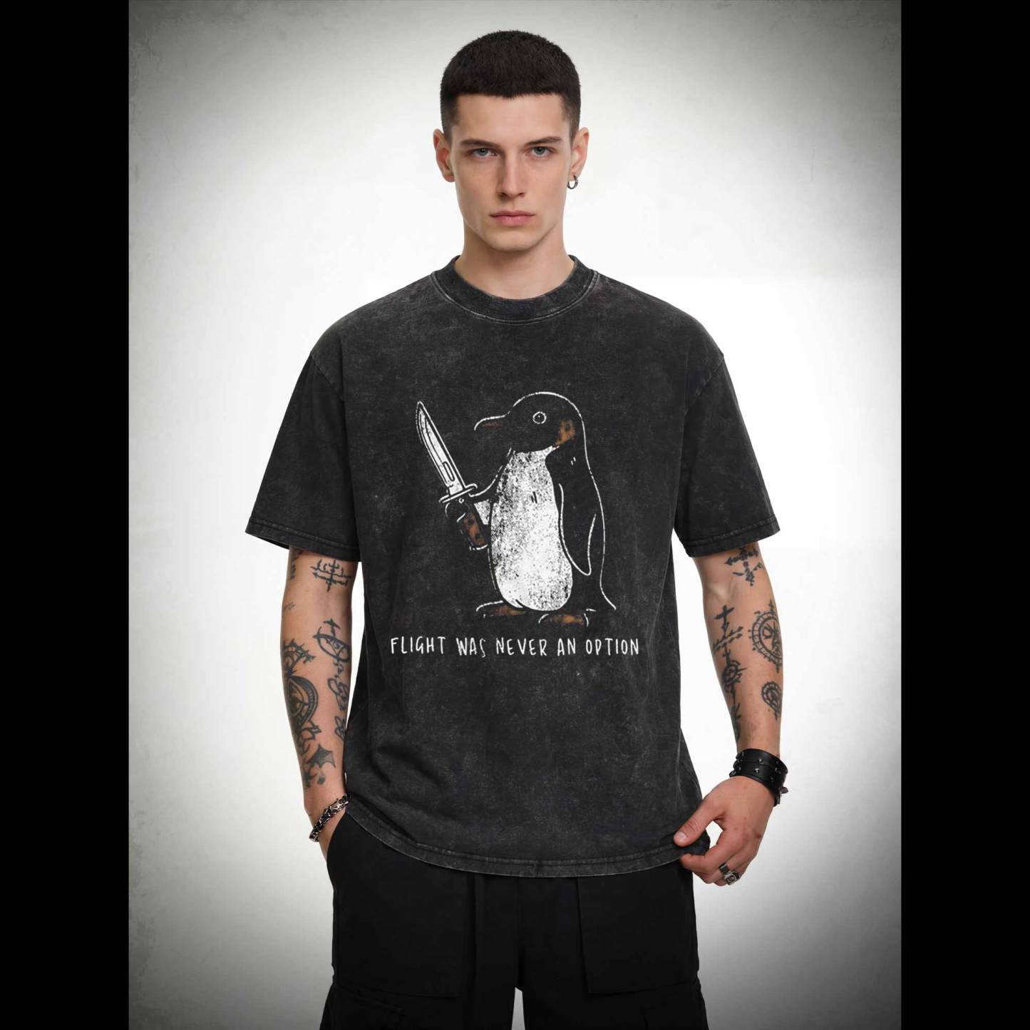 Flight was Never an Option Washed T-shirt