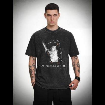 Flight was Never an Option Washed T-shirt