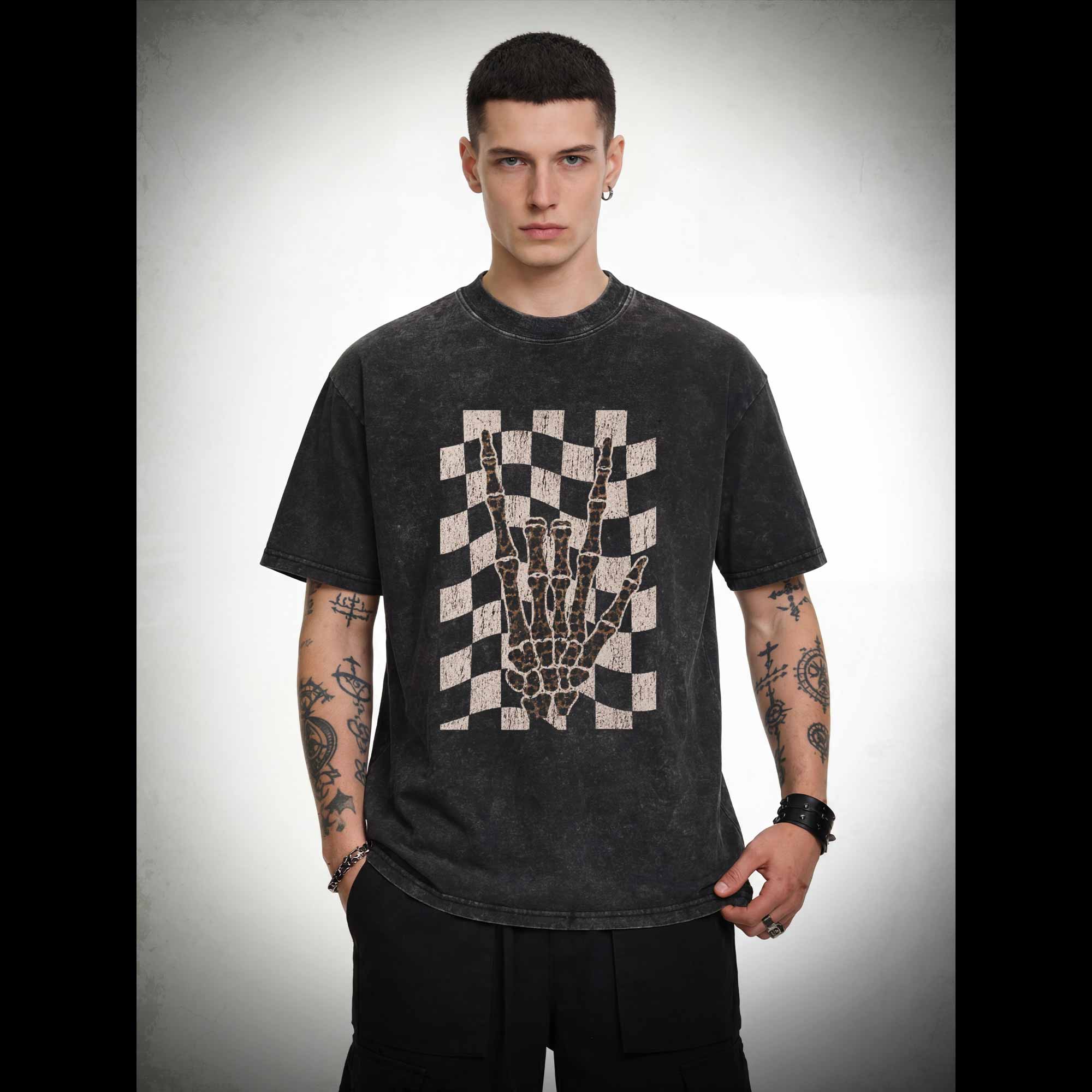 Skeleton Hand Washed T-shirt