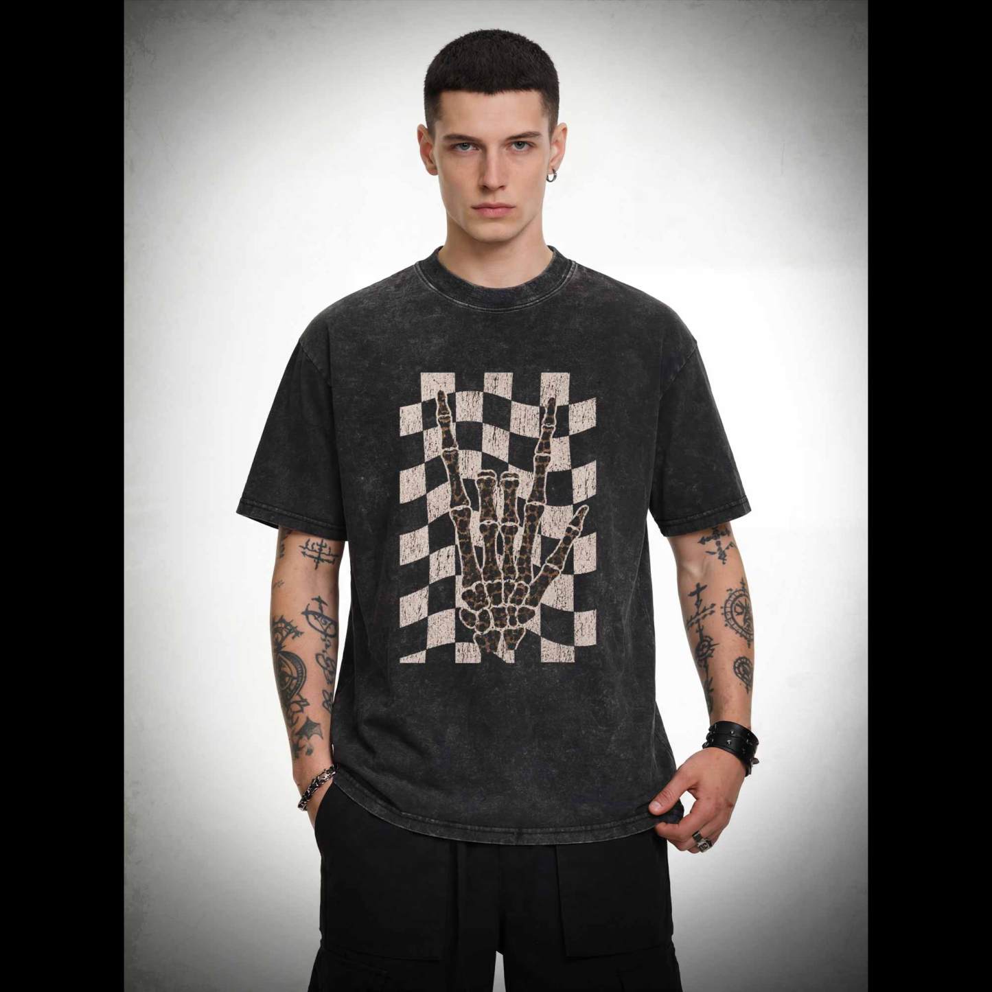 Skeleton Hand Washed T-shirt