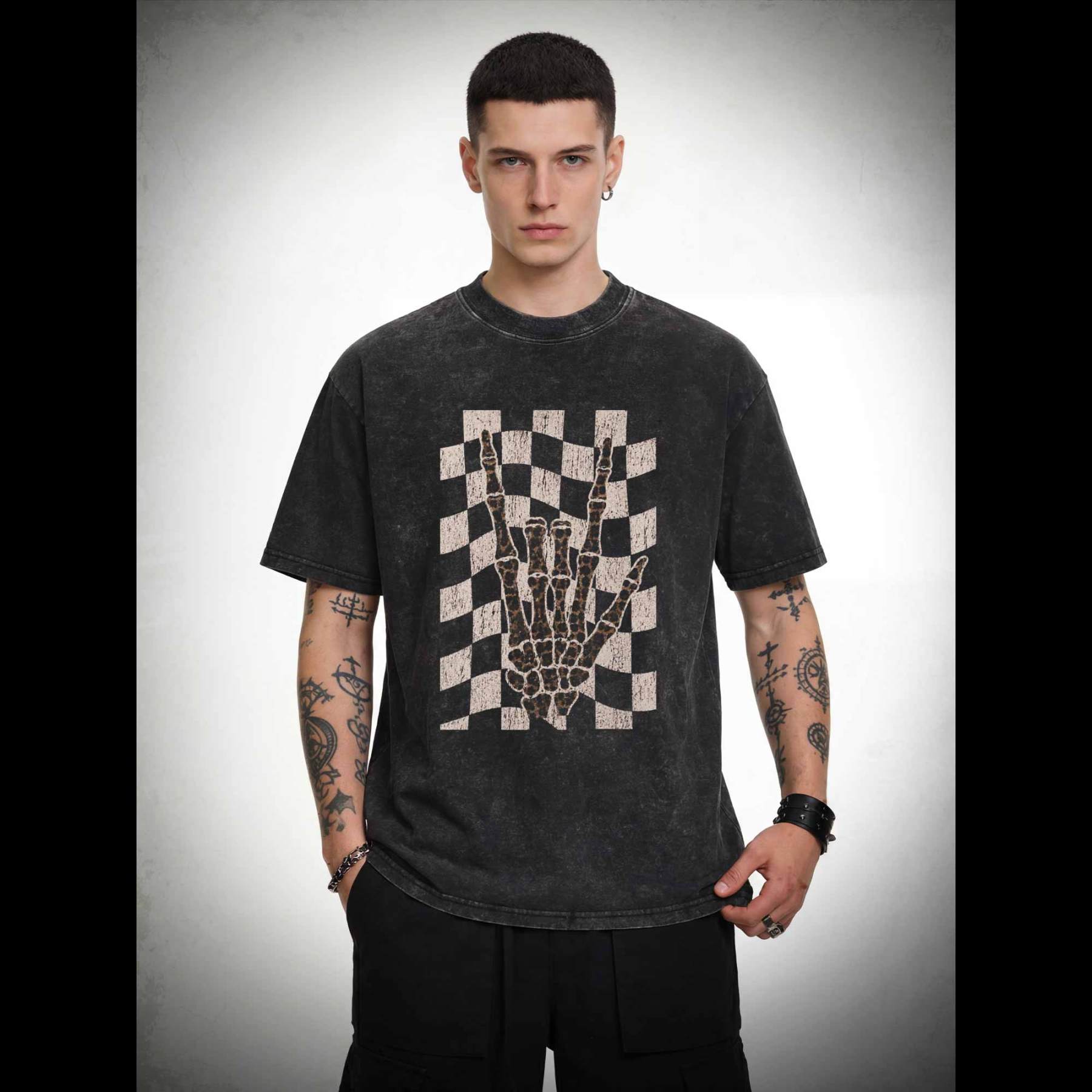 Skeleton Hand Washed T-shirt