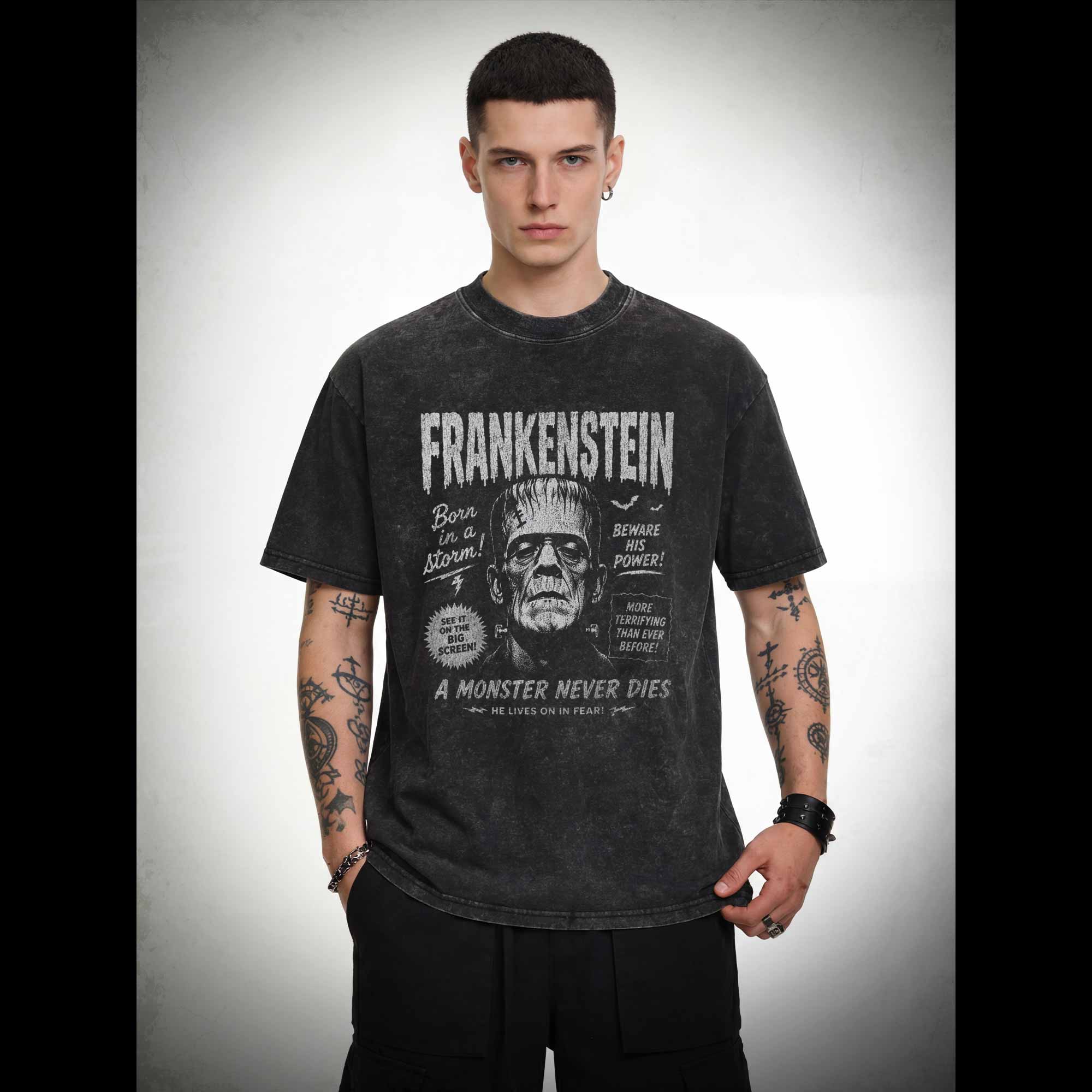 Born in a Storm Washed T-shirt