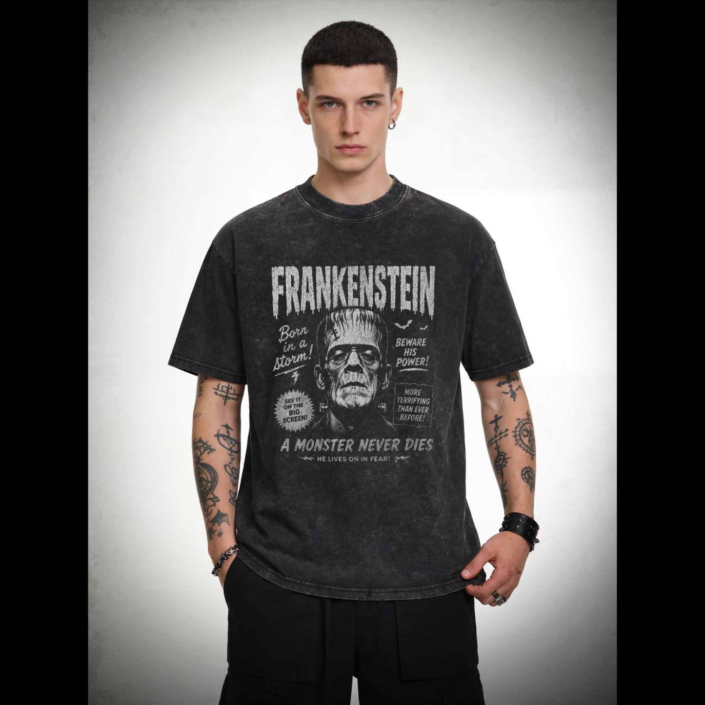 Born in a Storm Washed T-shirt