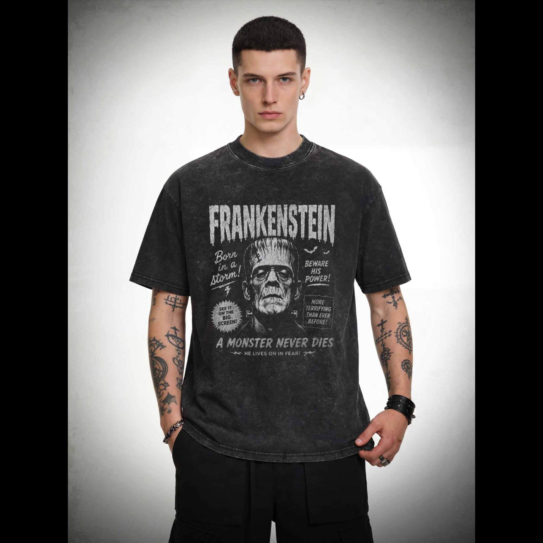 Born in a Storm Washed T-shirt