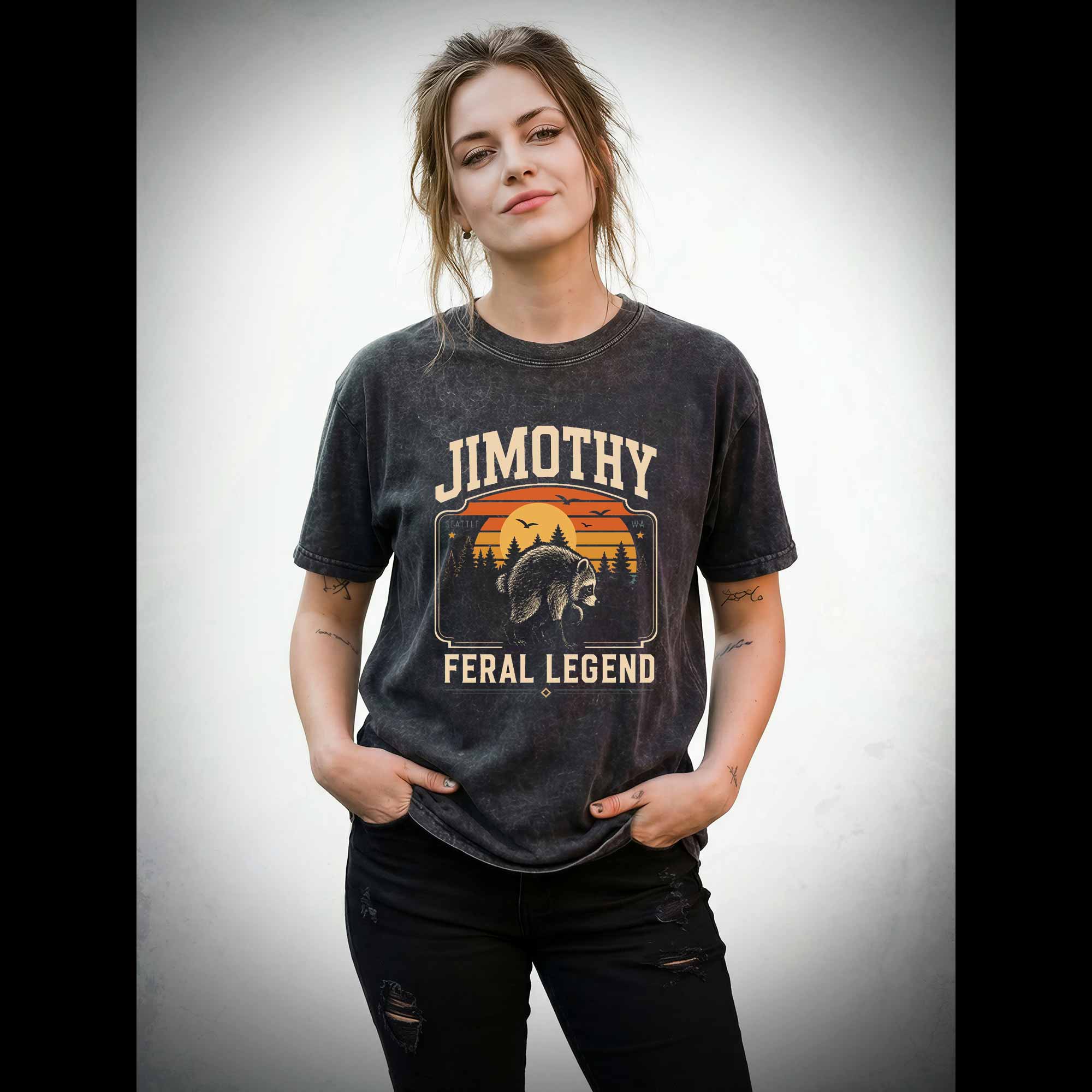 Jimothy Raccoon Washed T-shirt