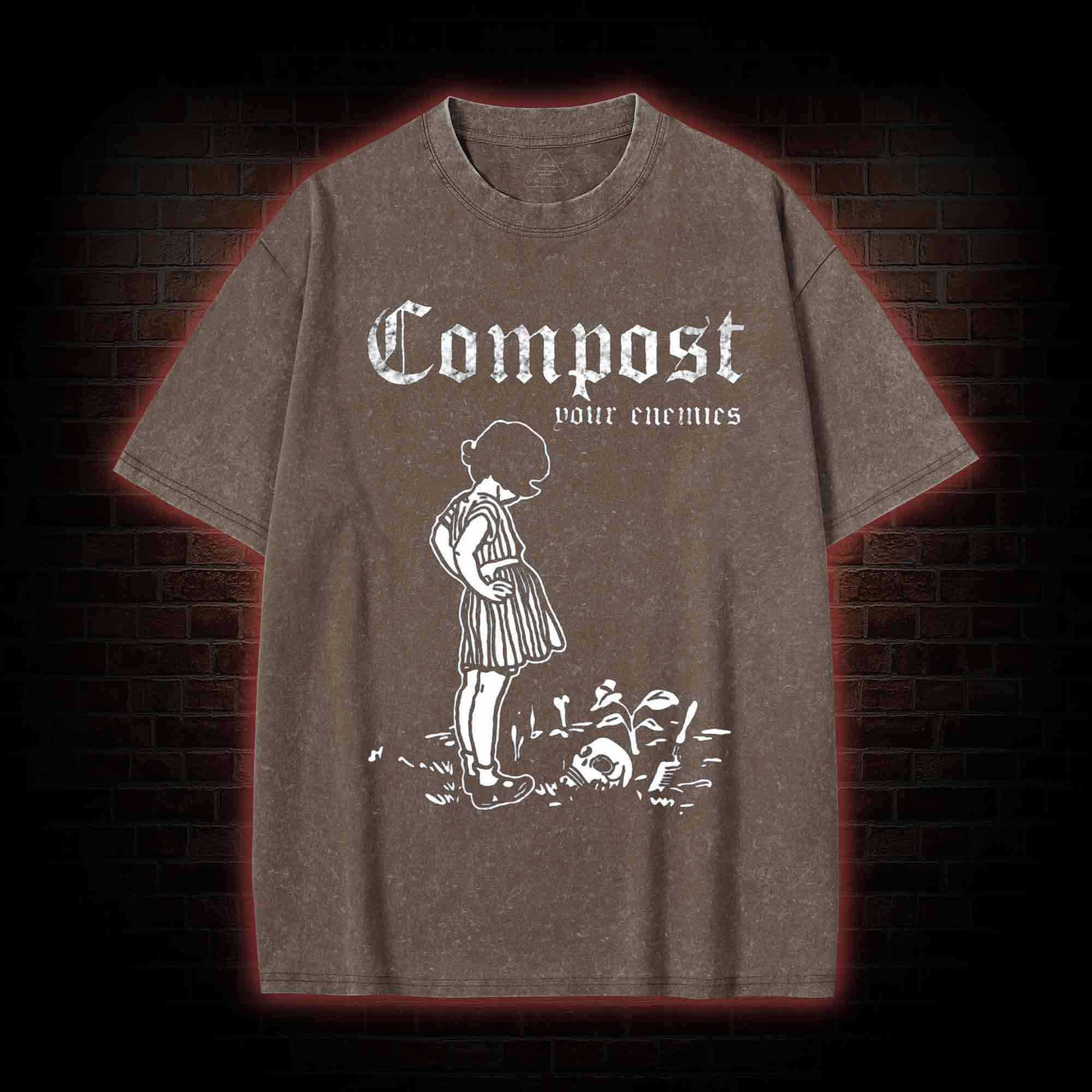 Compost Your Enemies Washed T-shirt