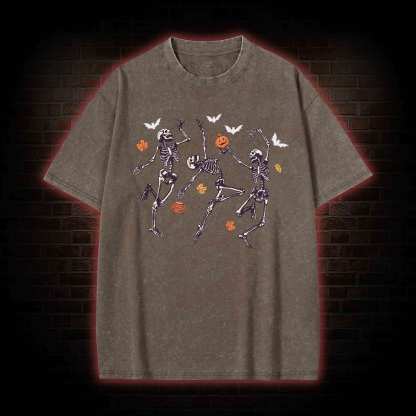Dancing Skeletons Washed T-shirt