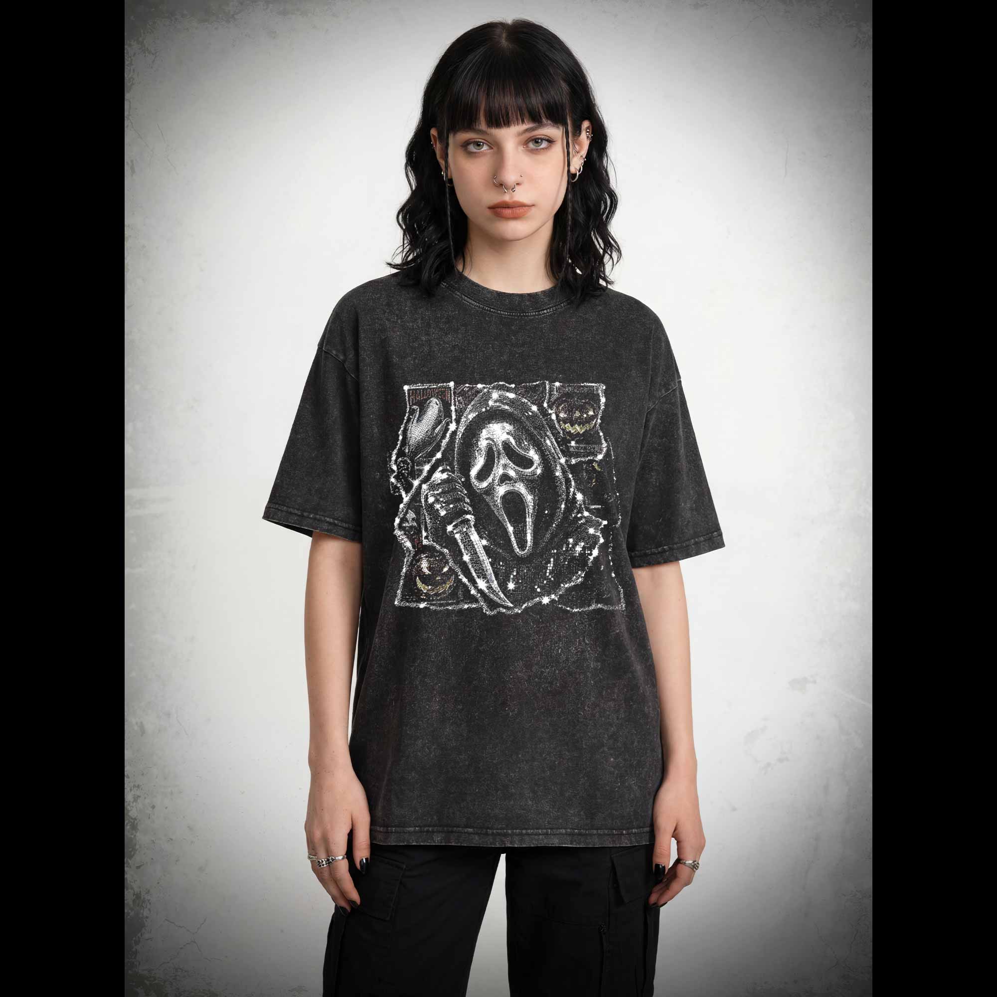 Do You Like Scary Movies Washed T-shirt