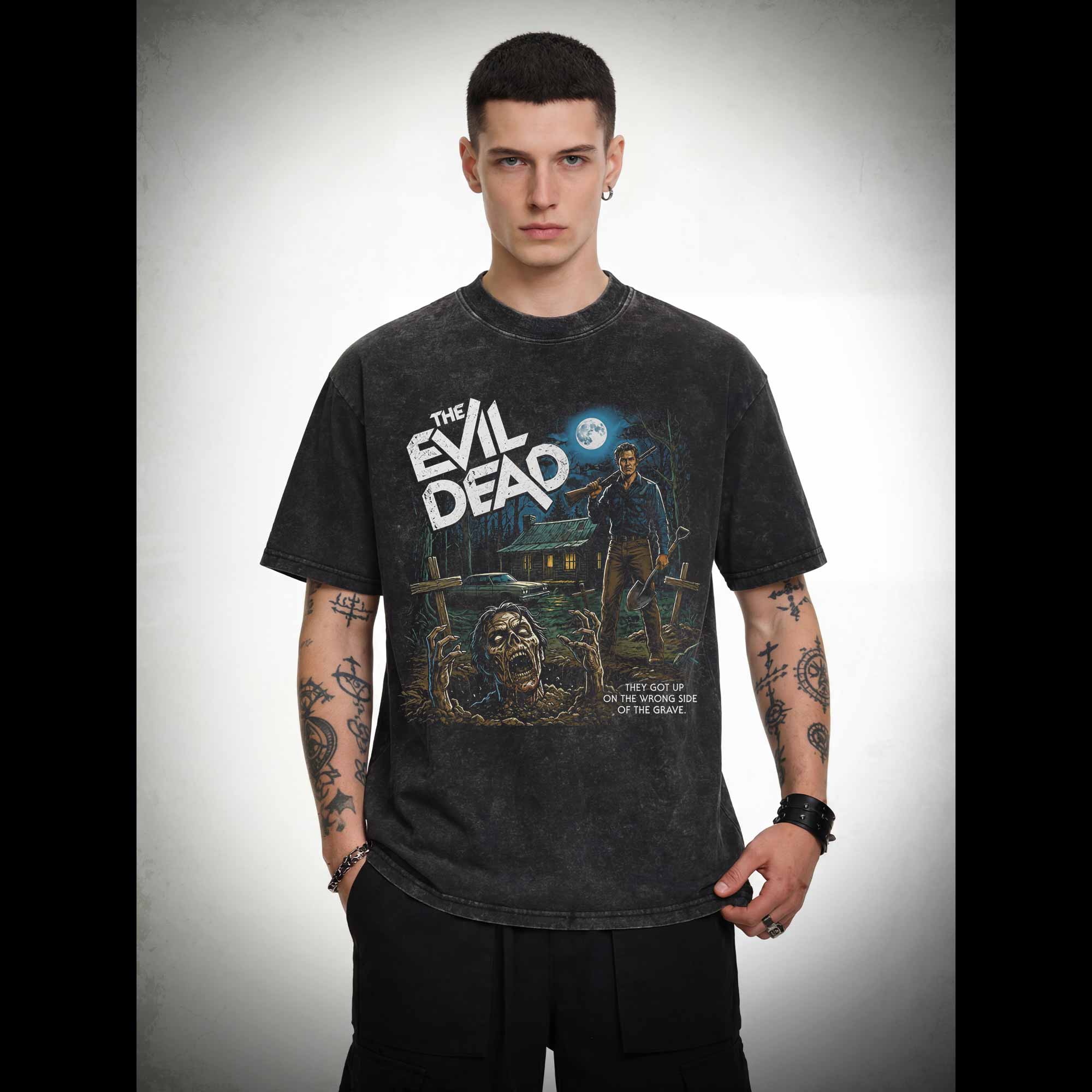 They Got up on the Wrong Side of the Grave Washed T-shirt