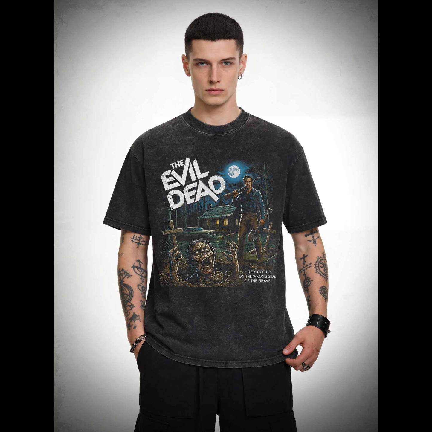 They Got up on the Wrong Side of the Grave Washed T-shirt