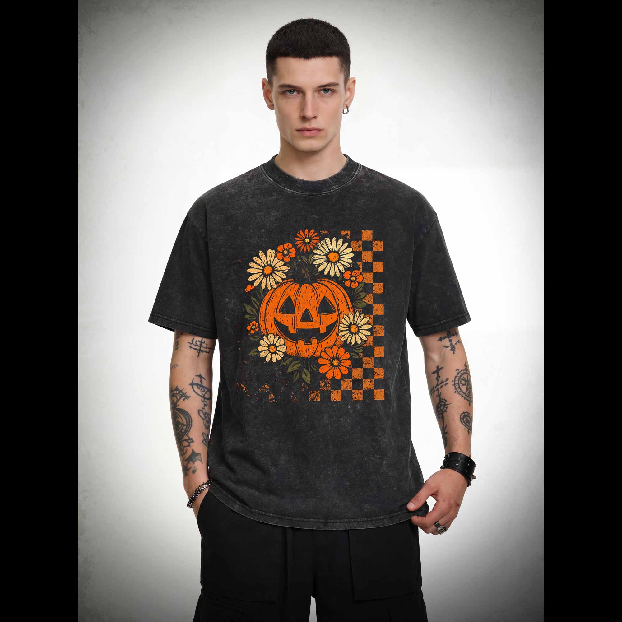 Groovy Pumpkin Washed T-shirt