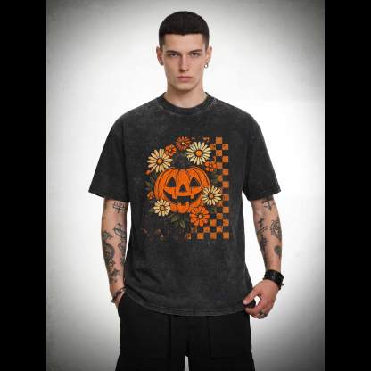 Groovy Pumpkin Washed T-shirt