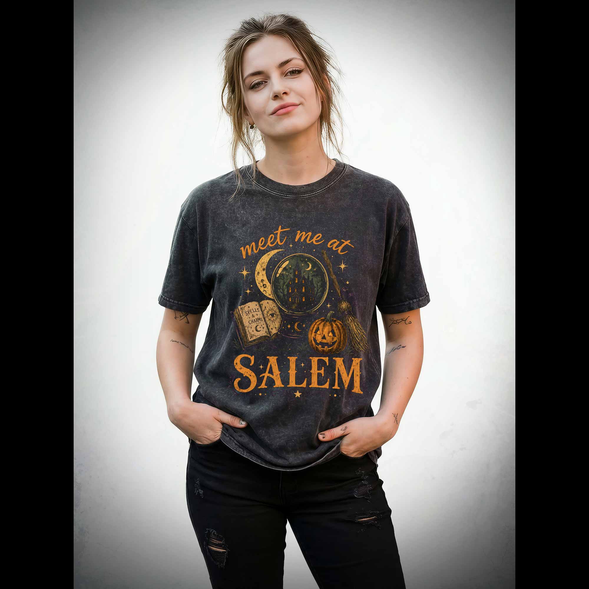 Meet Me at Salem Washed T-shirt